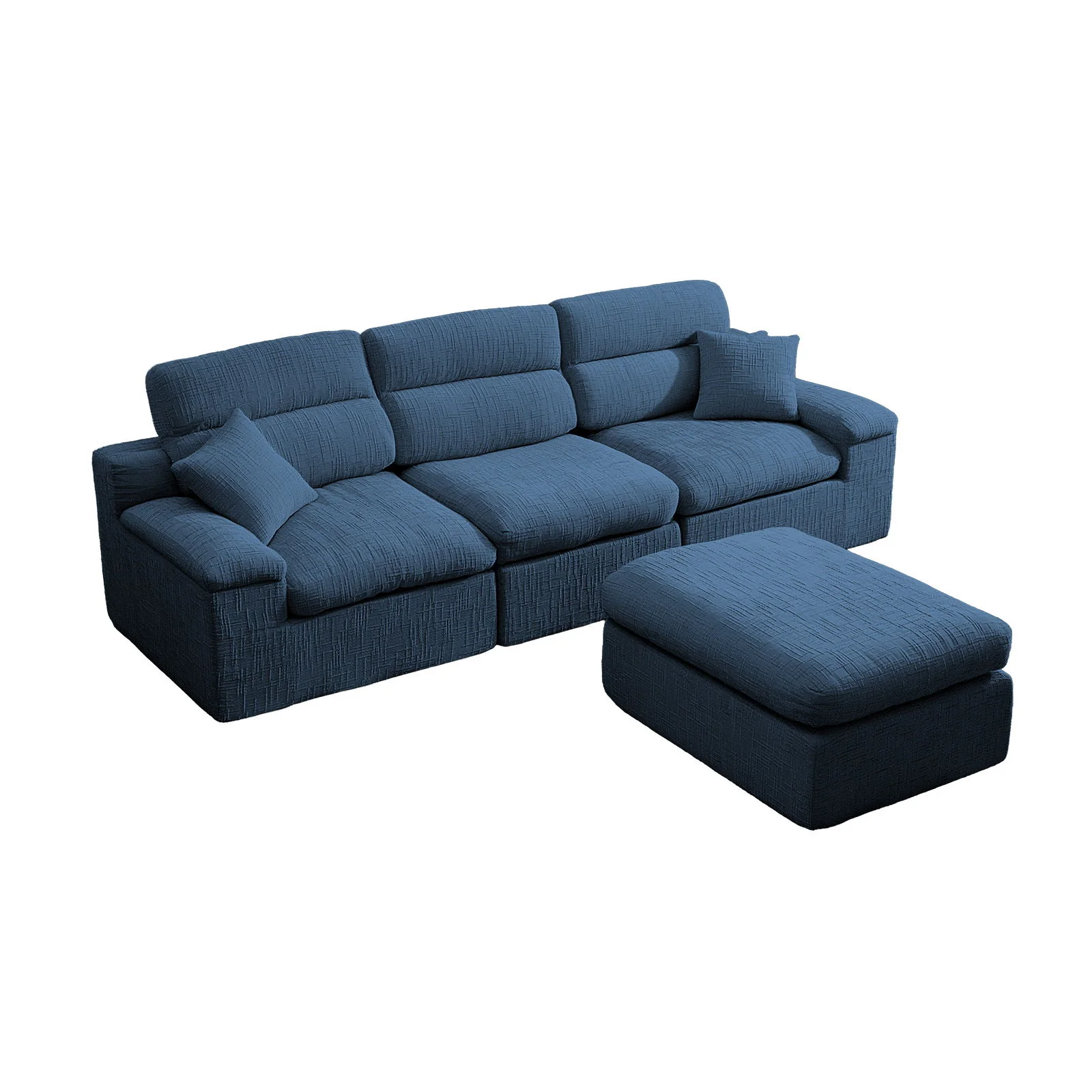 Corner Chaise Sofa With High Backrest - Image 33