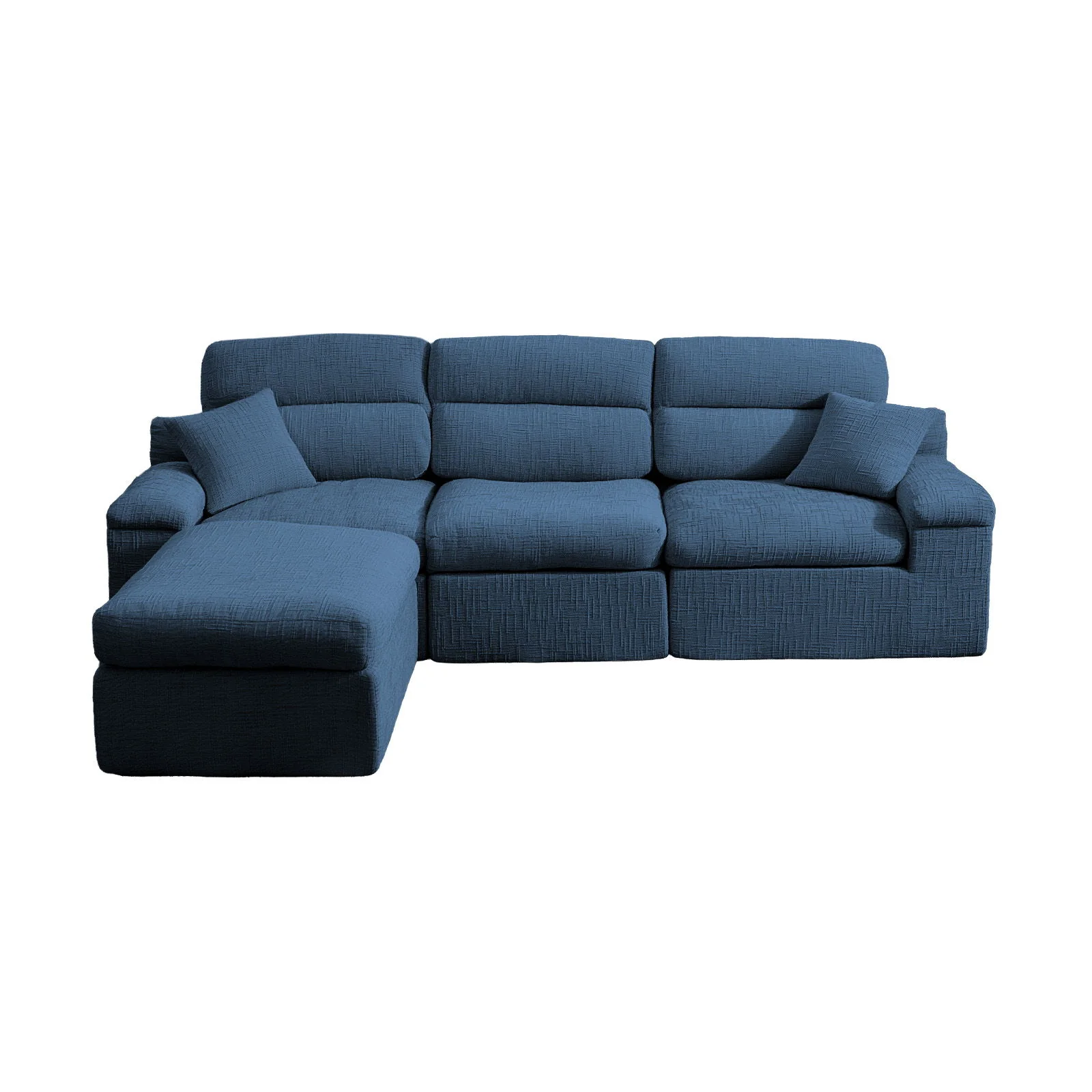 Corner Chaise Sofa With High Backrest - Image 35