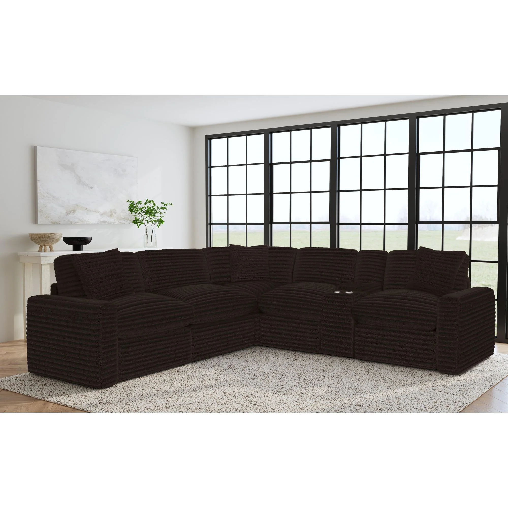 Corsicana - 6 Piece Sectional Set - Masis Espresso - Image 6