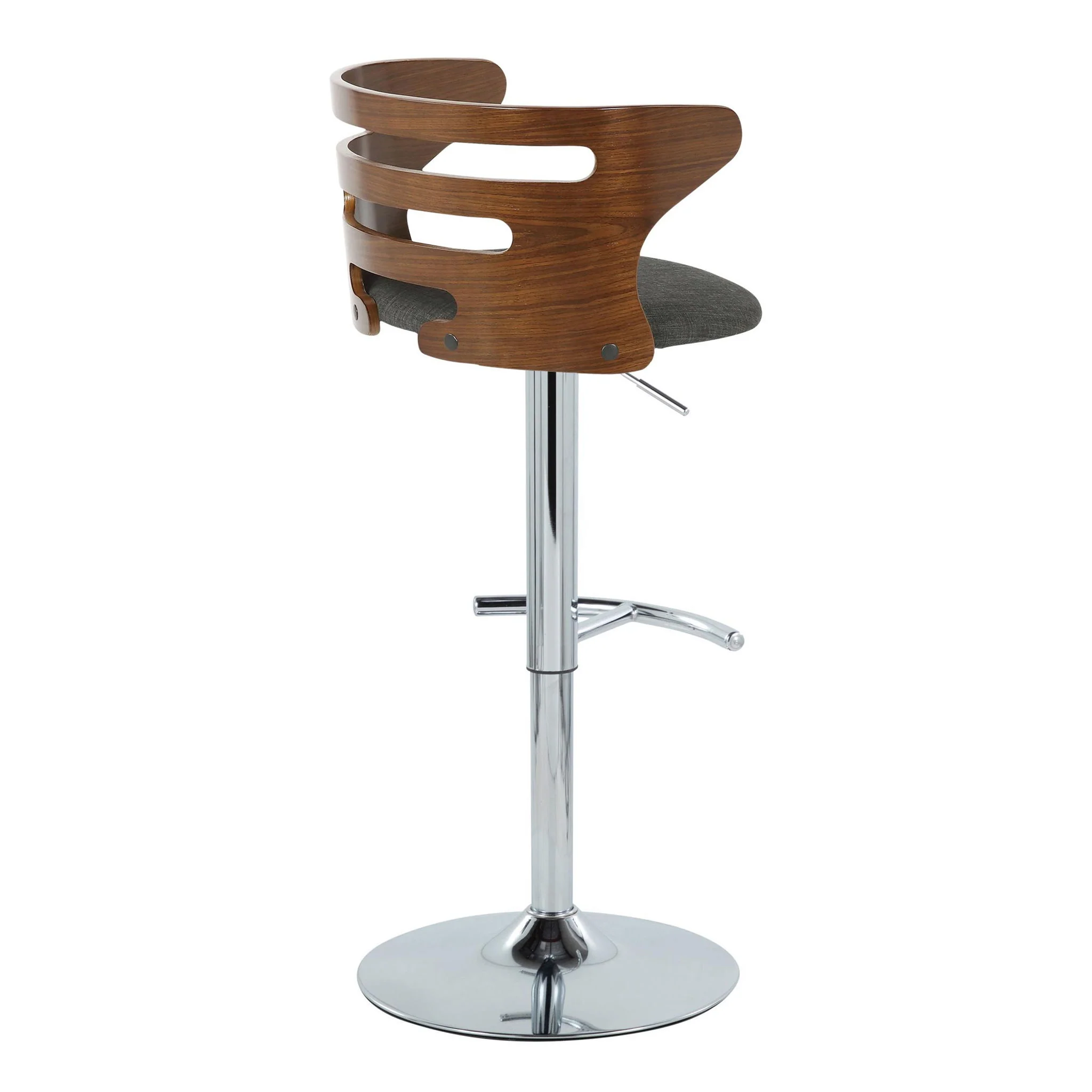 Cosi - Mid Century Modern Adjustable Barstool With Swivel & Rounded T Footrest (Set of 2) - Image 2
