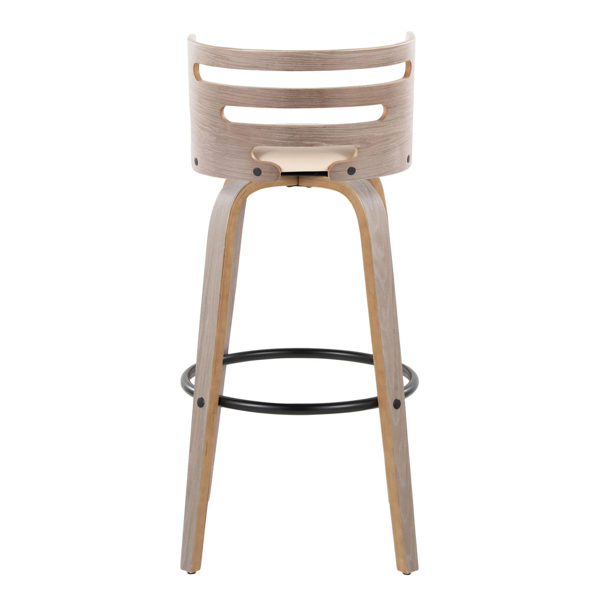 Cosini - Mid Century Modern Fixed Height, Barstool & Swivel And Round Footrest (Set of 2) - Image 8