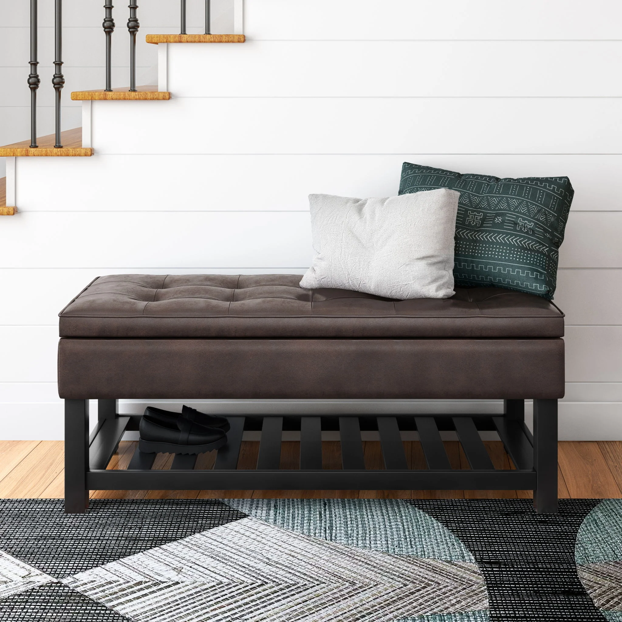 Cosmopolitan - Storage Ottoman Bench With Open Bottom - Image 46