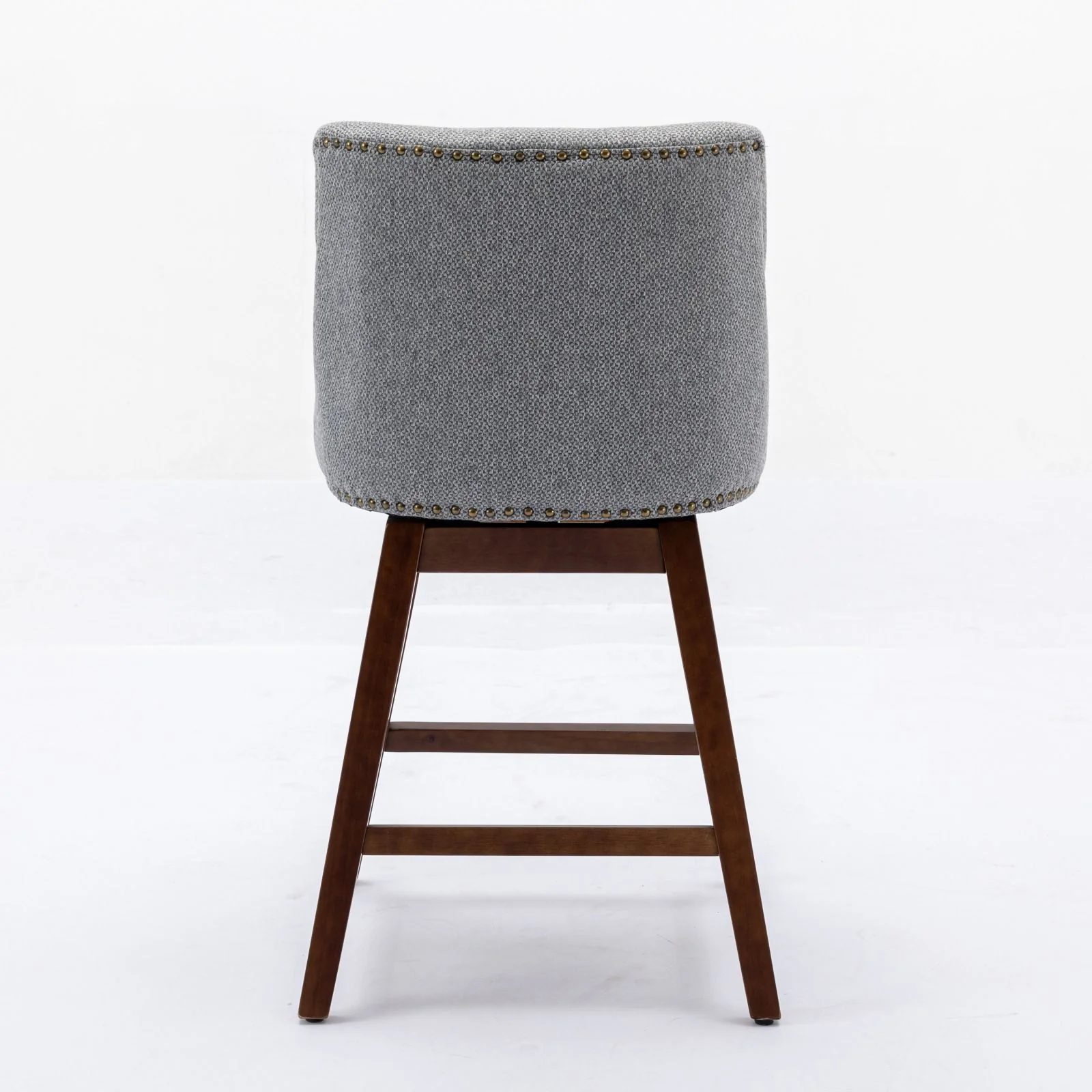 Counter Height Swivel Barstools, 26'' H Seat Height Upholstered Bar Stools (Set of 2), Fabric - Image 3