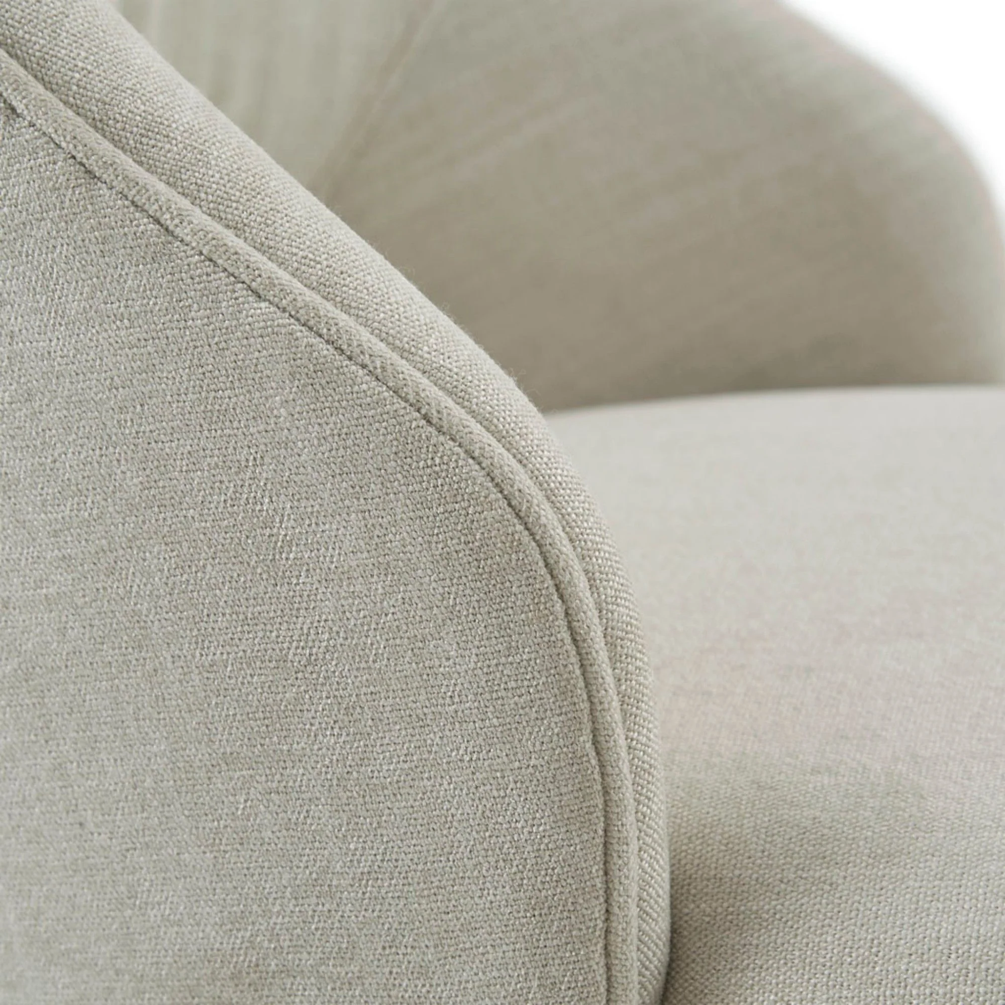 Counter Stool With Swivel Seat, Upholstery And Solid Wood Legs - Cream - Image 9