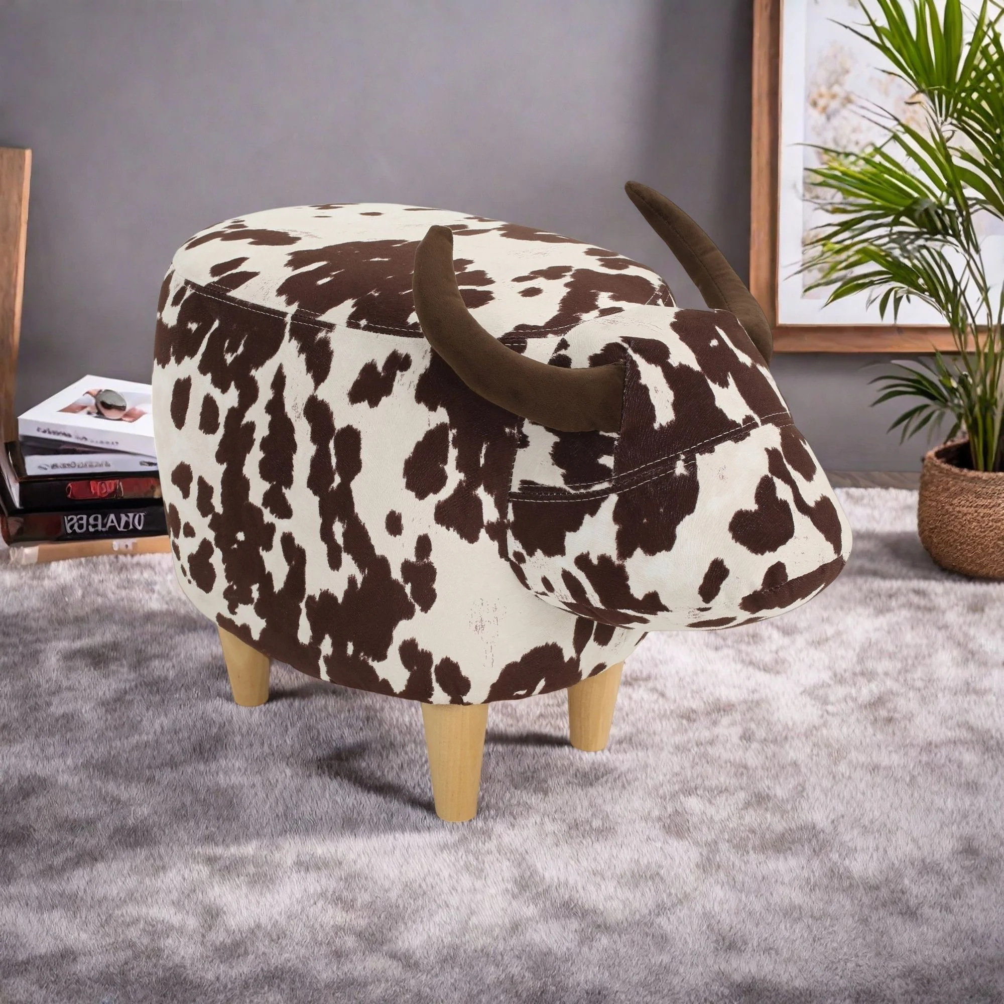 Cow Shaped Ottoman Footstool - Image 12