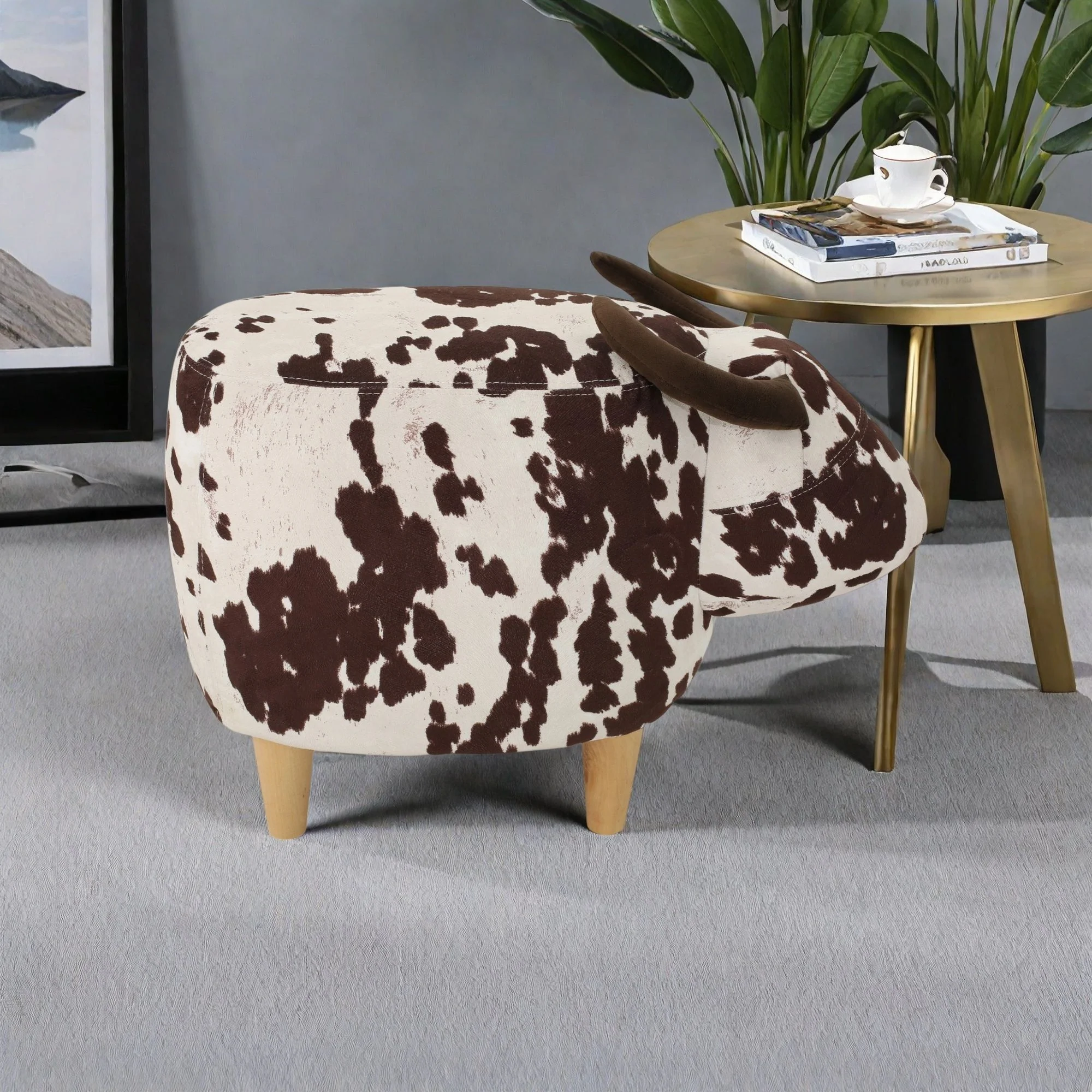 Cow Shaped Ottoman Footstool - Image 14