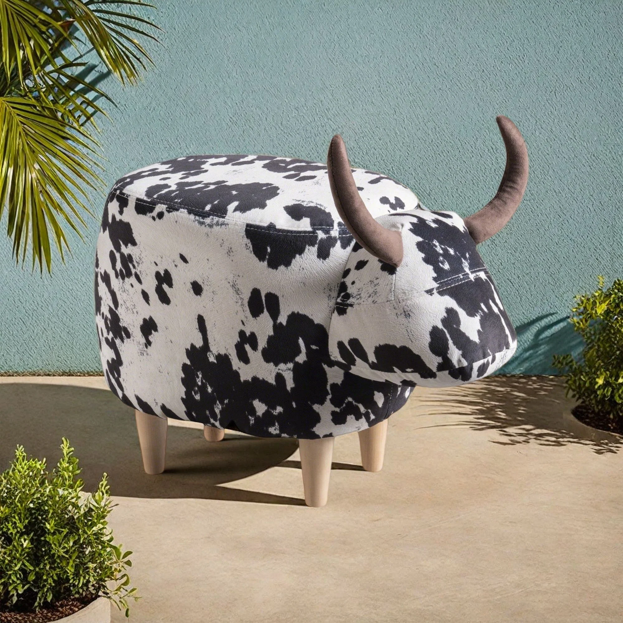 Cow Shaped Ottoman Footstool - Image 4