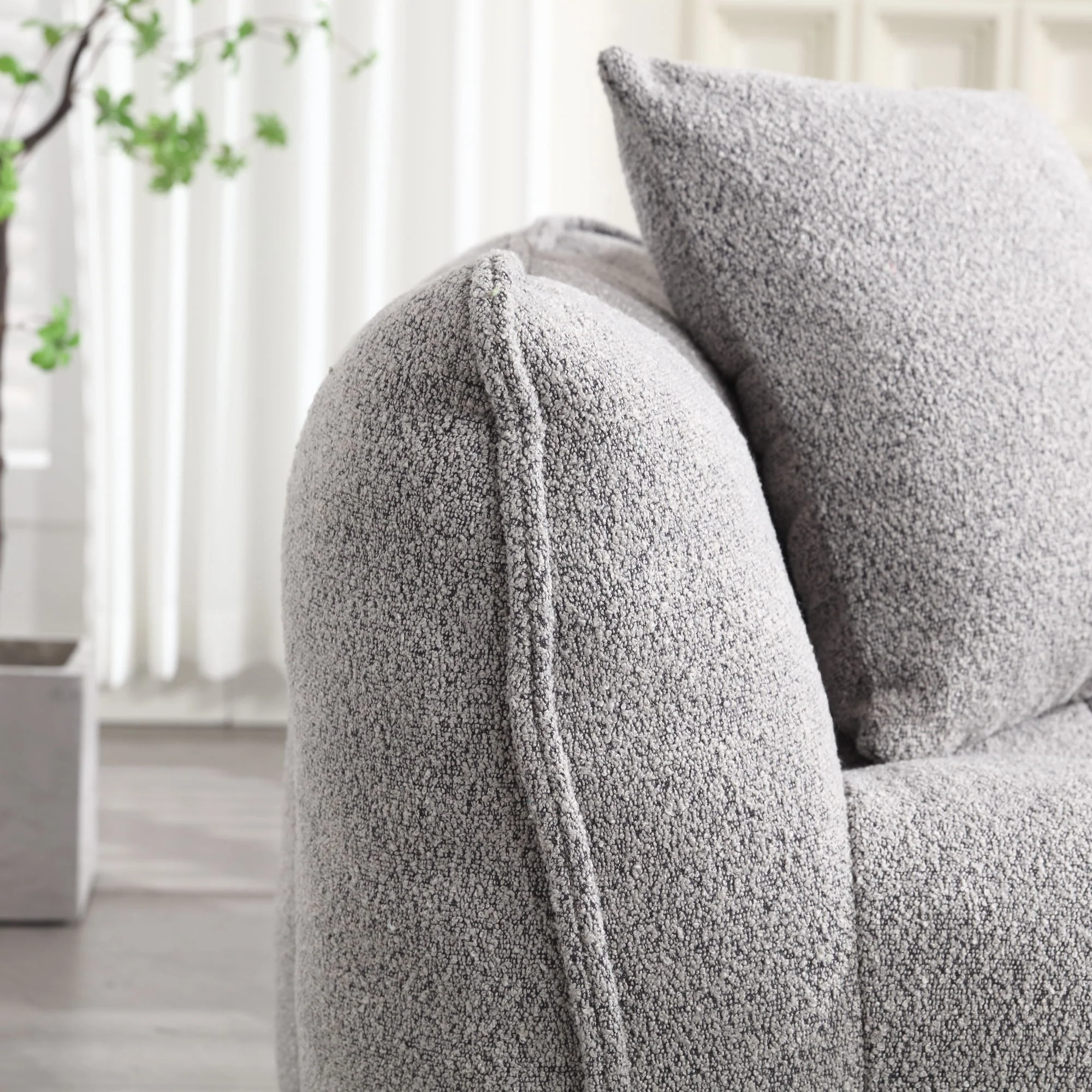Cozy Beanbag Chair With High Resilience Foam Core For 2 - Image 50