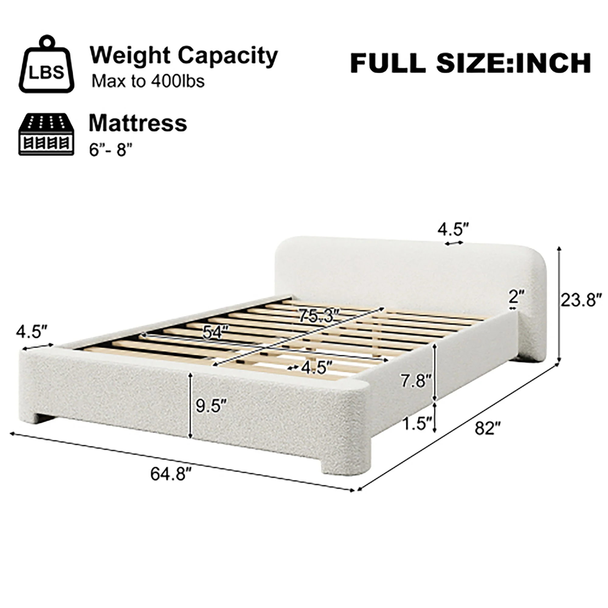 Cozy Bouce Upholstered Bed - Image 3