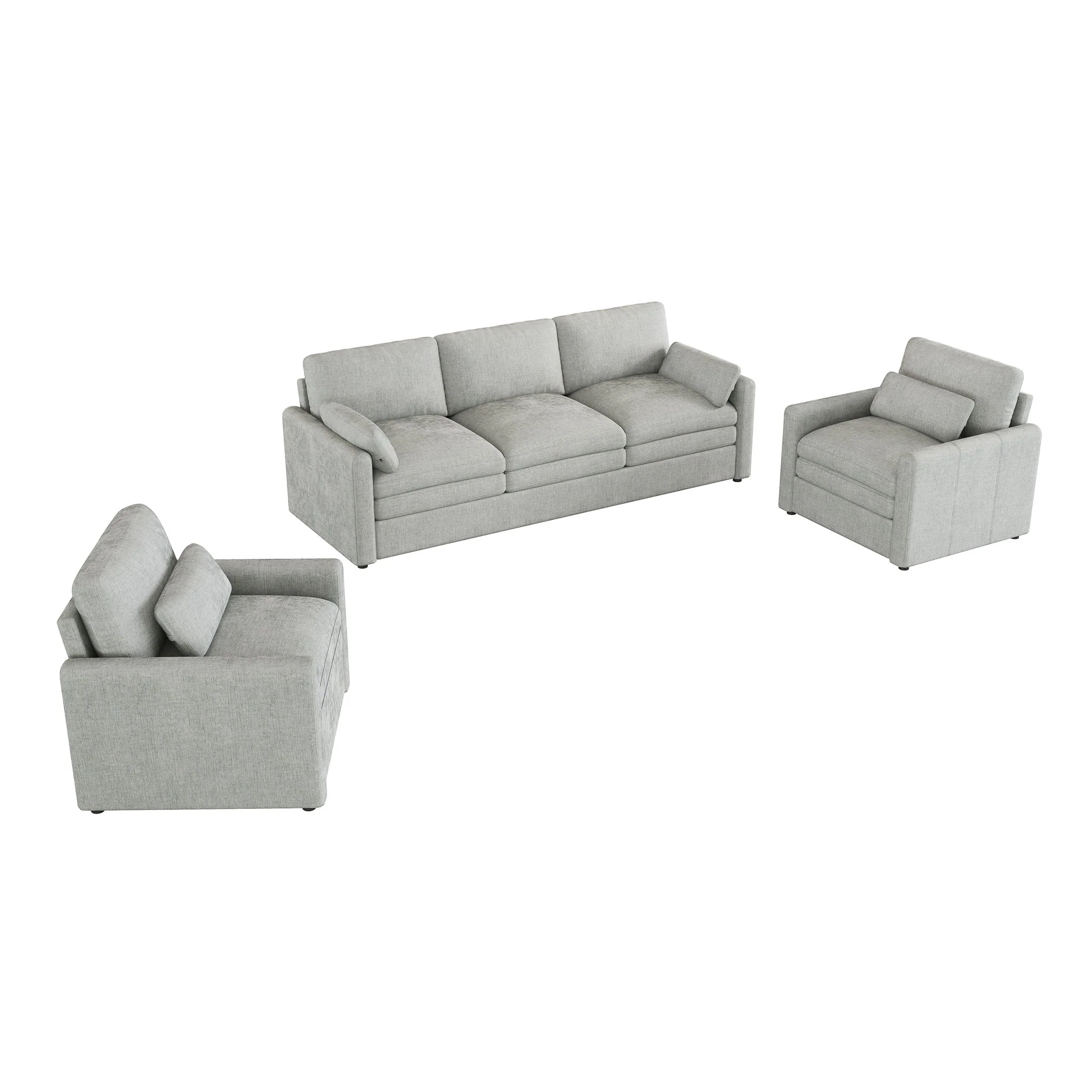 Cozy Sofa Set Oversized Comfy Cloud Sofa With Double Cushion - Image 17