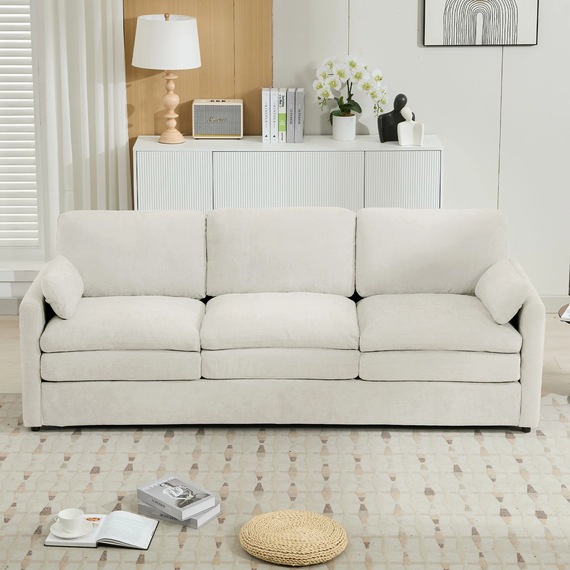 Cozy Upholstered 3 Seater Sofa Cushion For Living Room - Image 14