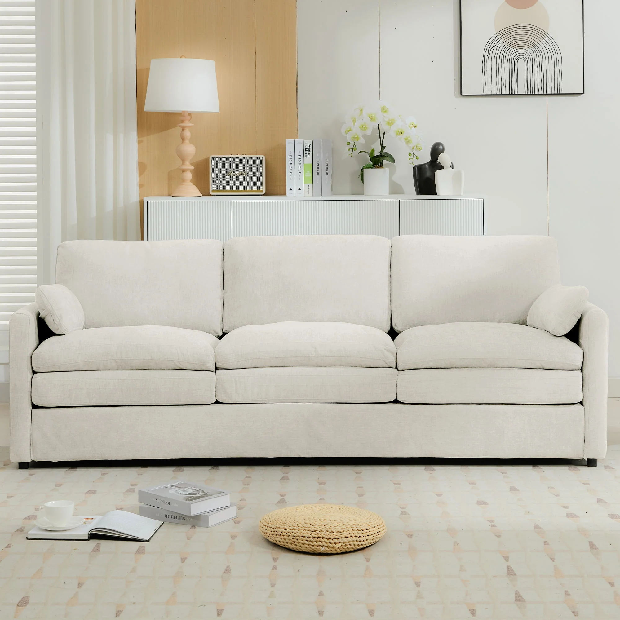 Cozy Upholstered 3 Seater Sofa Cushion For Living Room - Image 22