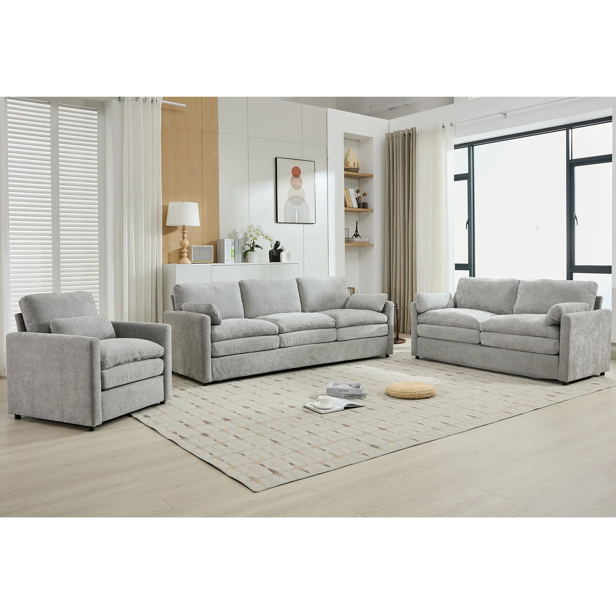 Cozy Upholstered Sofa Set For Living Room - Image 14