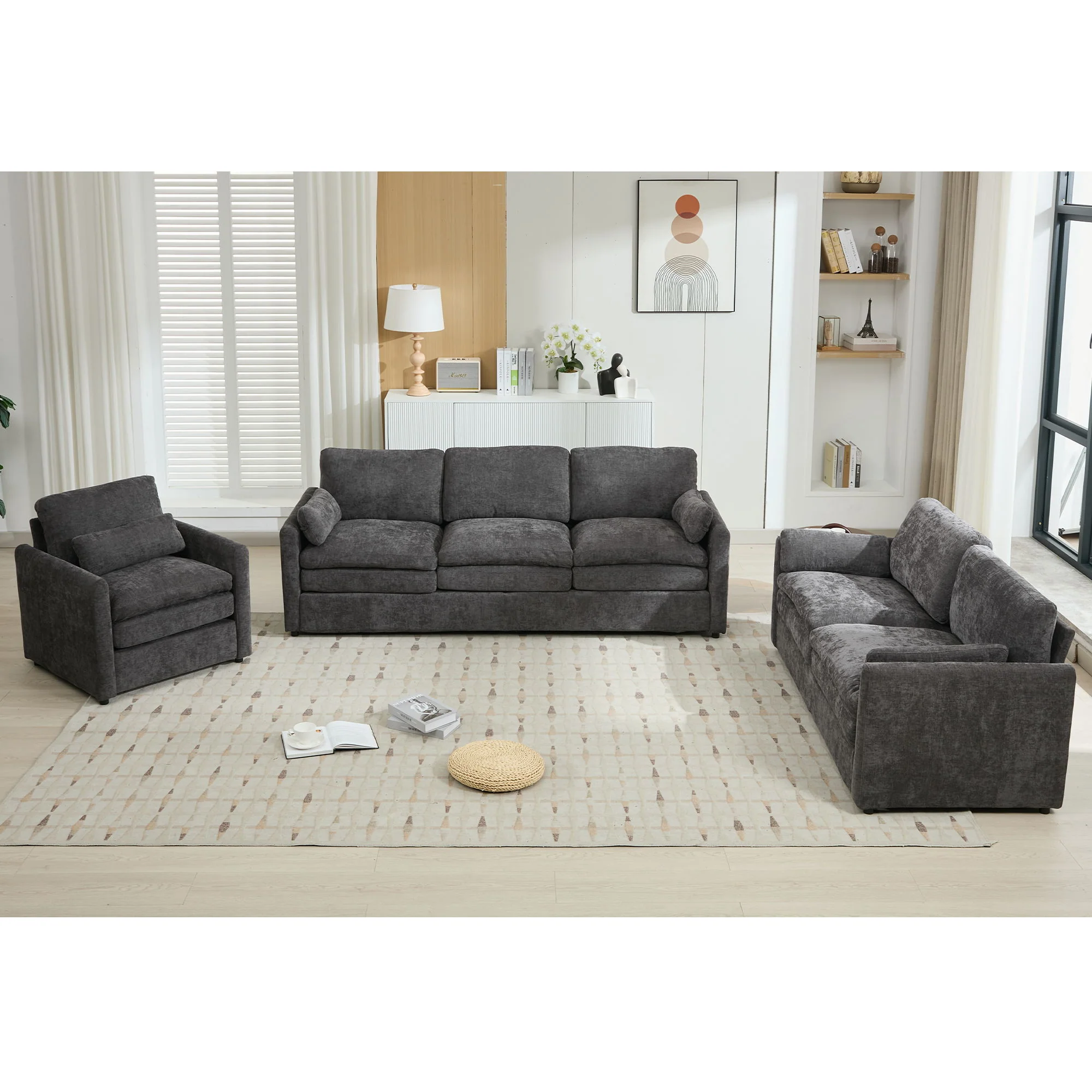 Cozy Upholstered Sofa Set For Living Room - Image 19