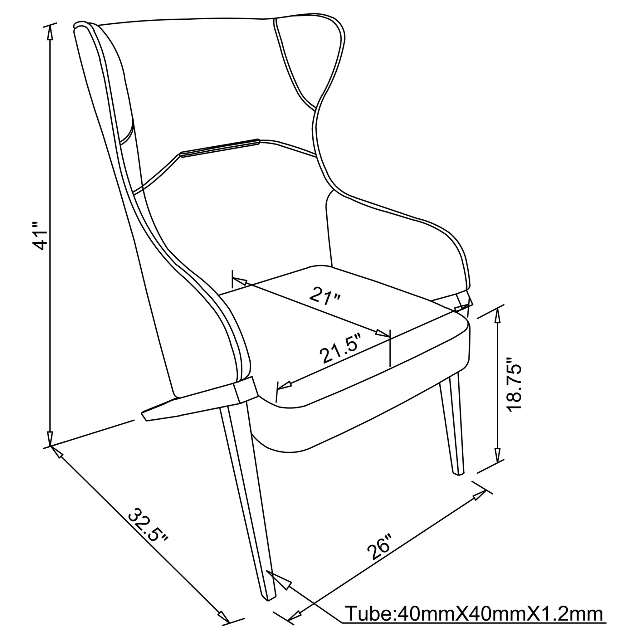 Crendon - Wingback Accent Chair - Image 4