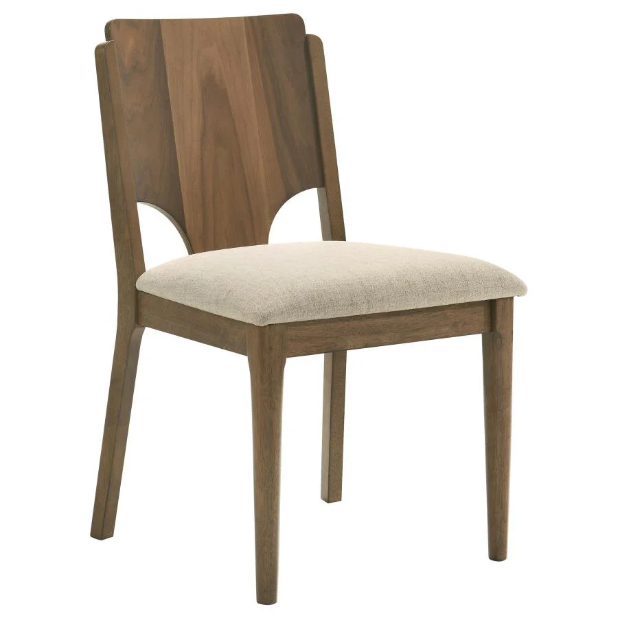 Crestmore Dining Chair Upholstered Seat Walnut (Set of 2) - Image 3