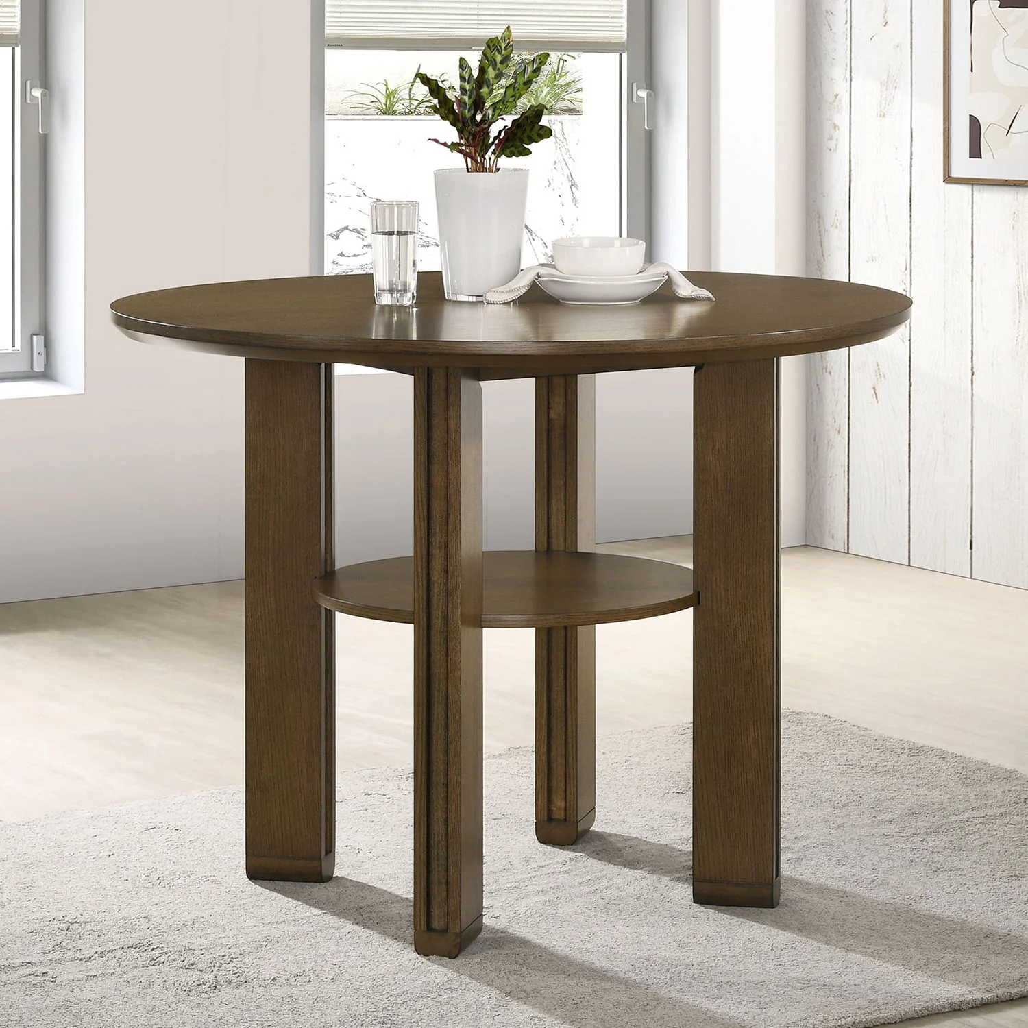 Crispin - Round Counter Height Dining Table - Brown - Image 7