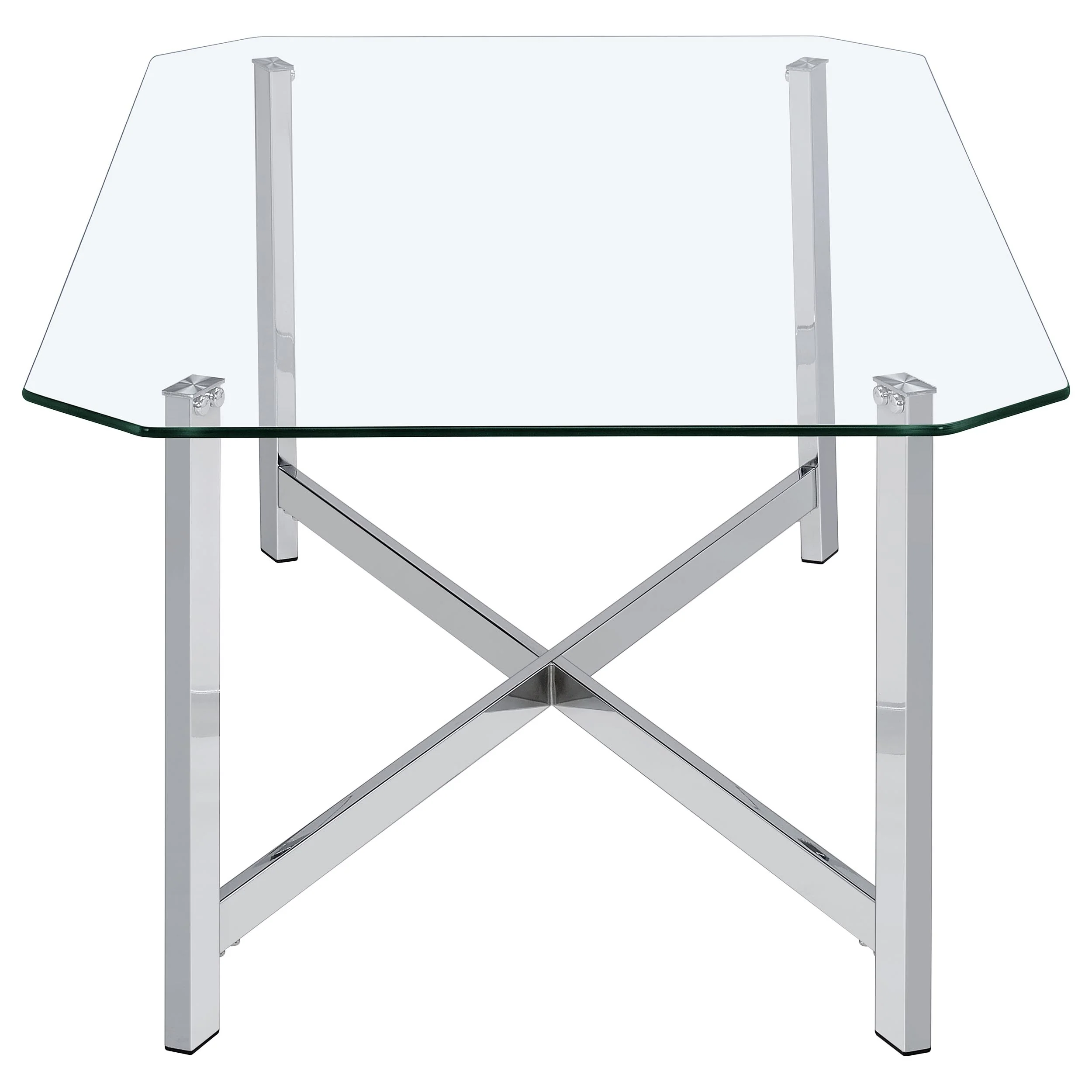Cronin Rectangular Tempered Glass Top Coffee Table Chrome - Image 5