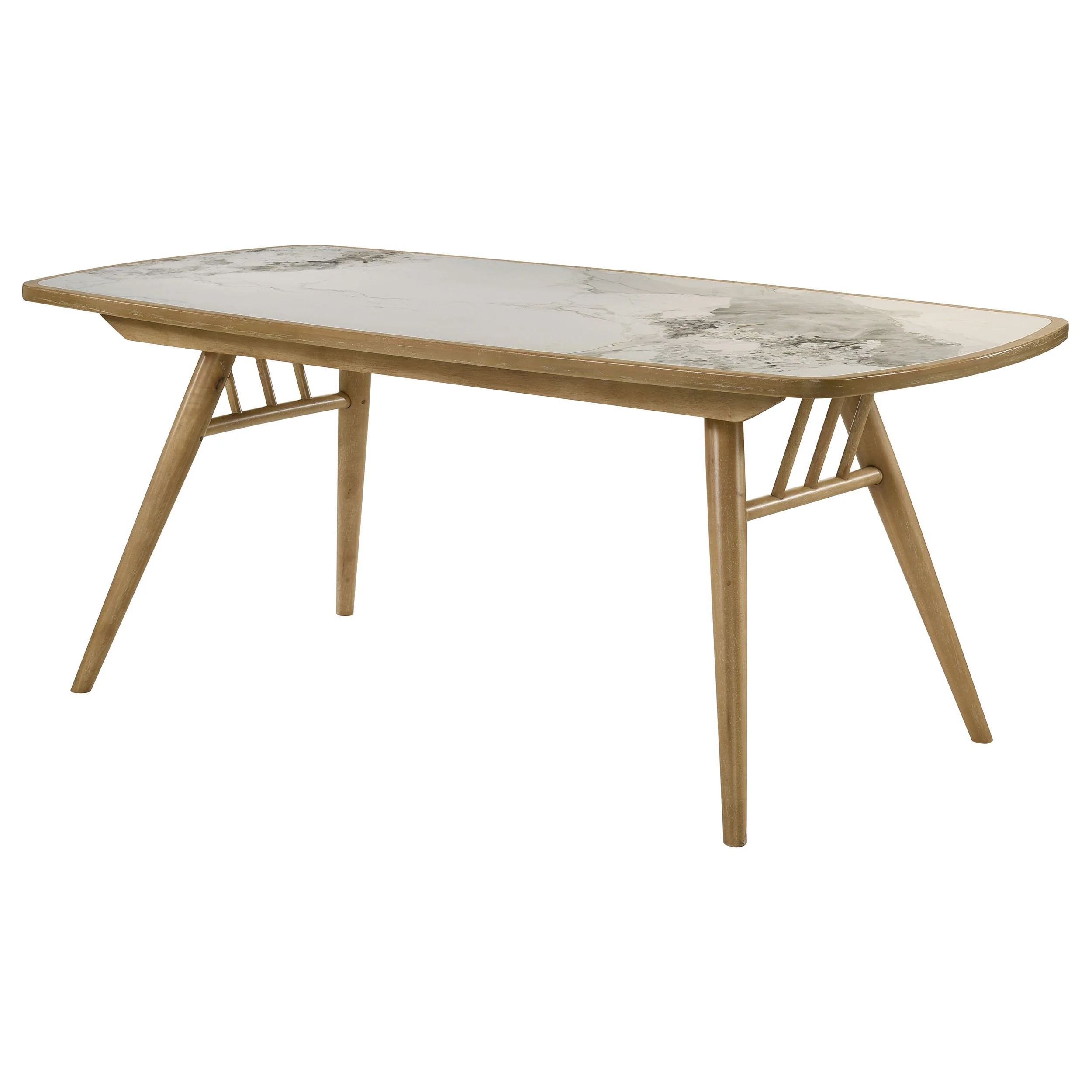 Croyden 73-Inch Rectangular Dining Table Weathered Natural - Image 3