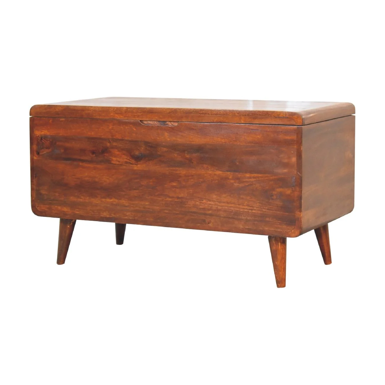 Curved Blanket Box - Chestnut - Image 4