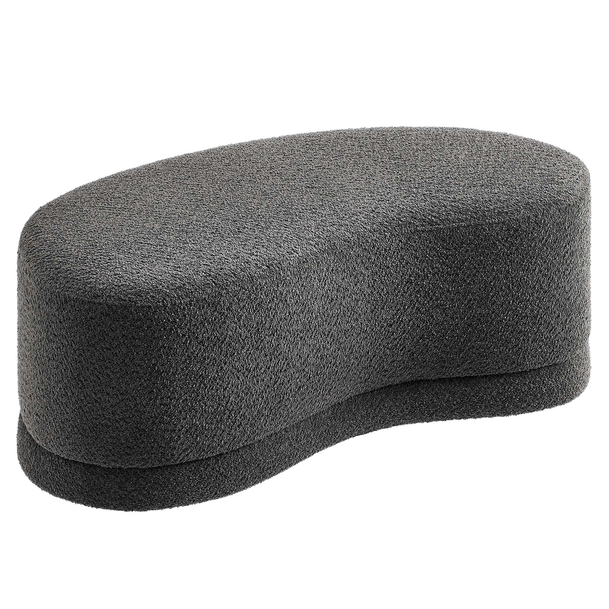 Curved Chenille Upholstered Ottoman Bench – 48 Inch - Image 25