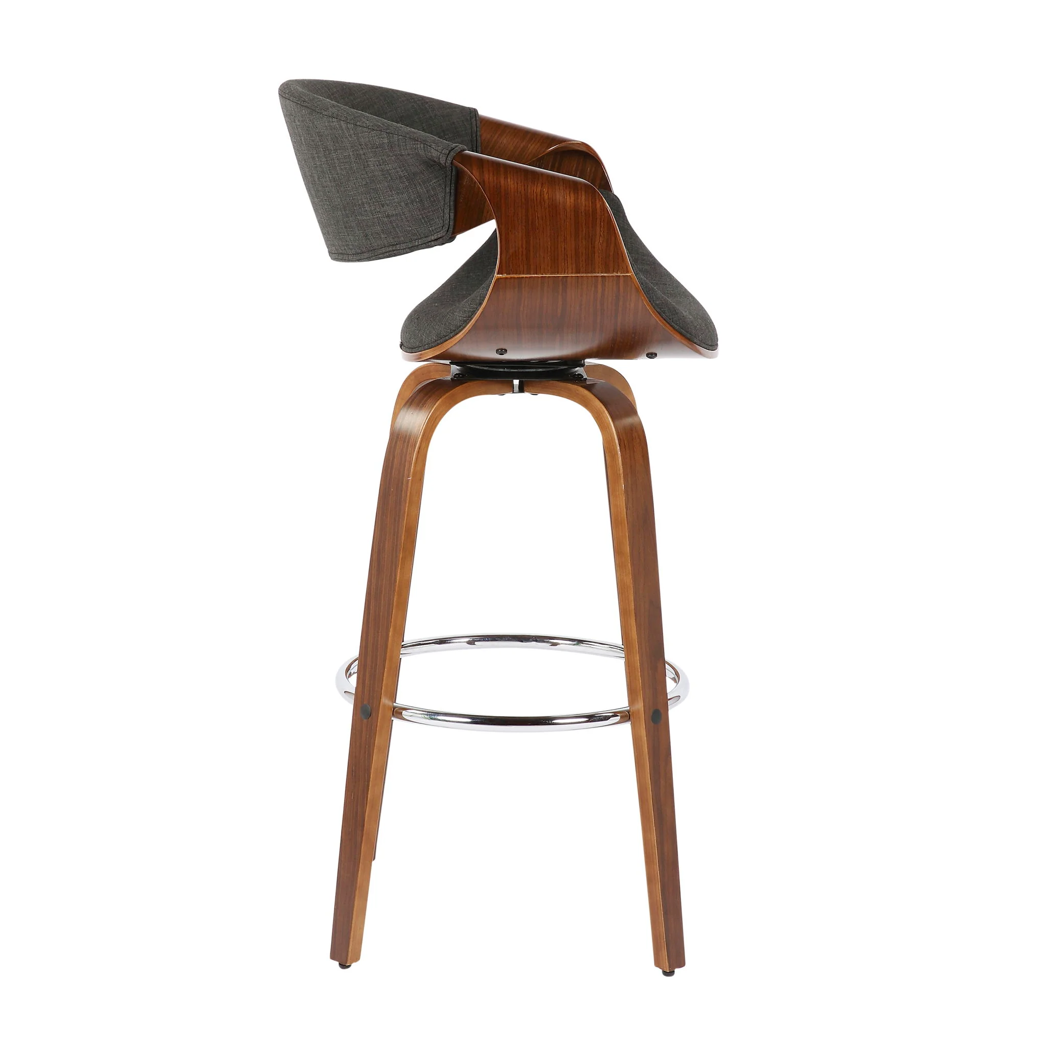 Curvini Mid - Century Modern Fixed Height Barstool With Swivel (Set of 2) - Image 11