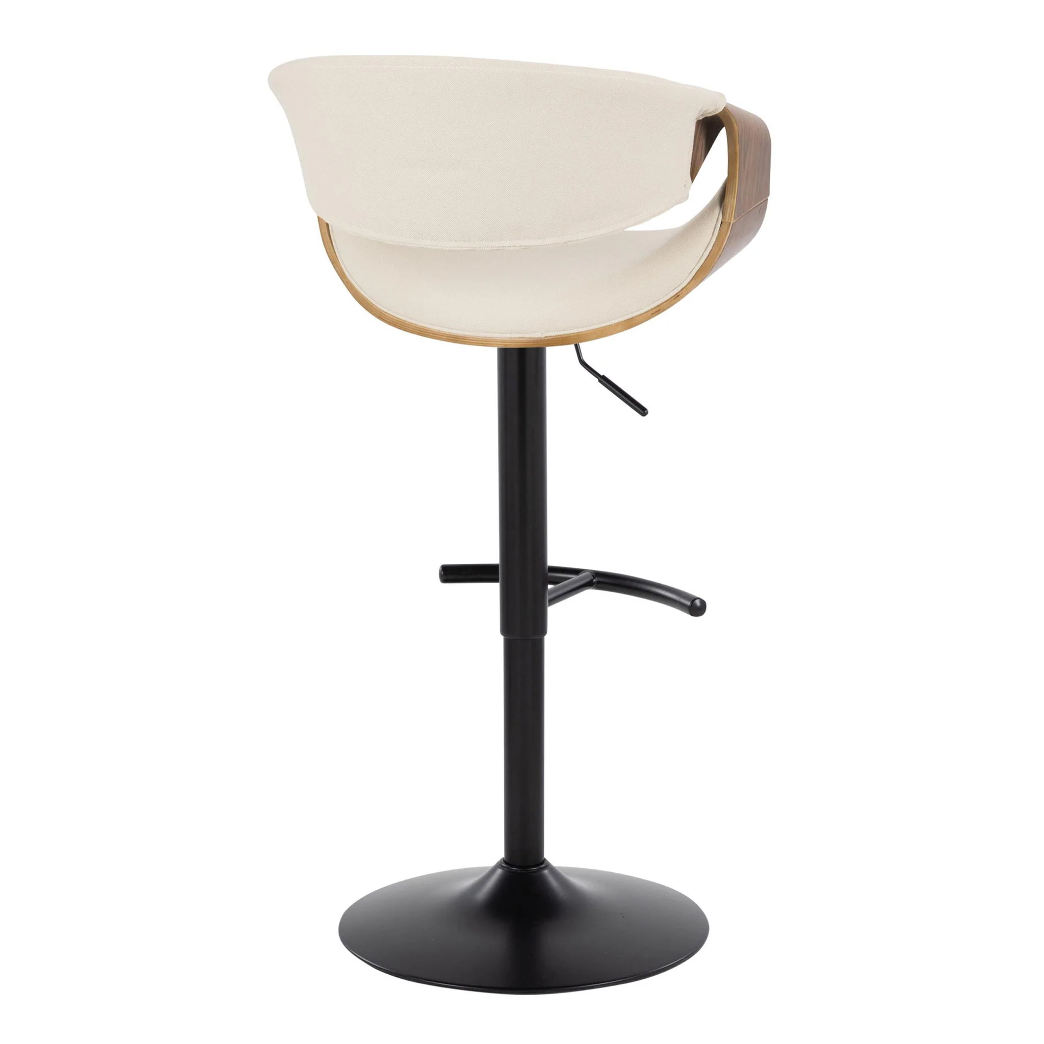 Curvo - Mid Century Modern Adjustable Barstool With Swivel & Rounded T Footrest (Set of 2) - Image 10