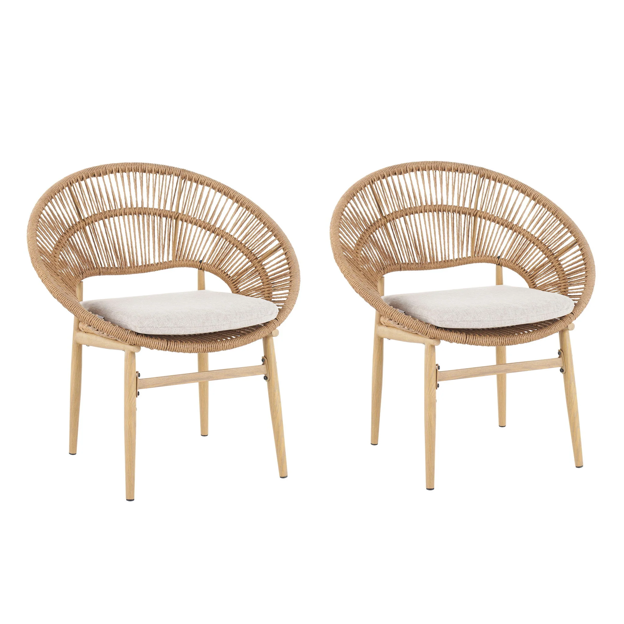 Cyril - Outdoor Papasan Style Dining Chair (Set of 2) - Image 16