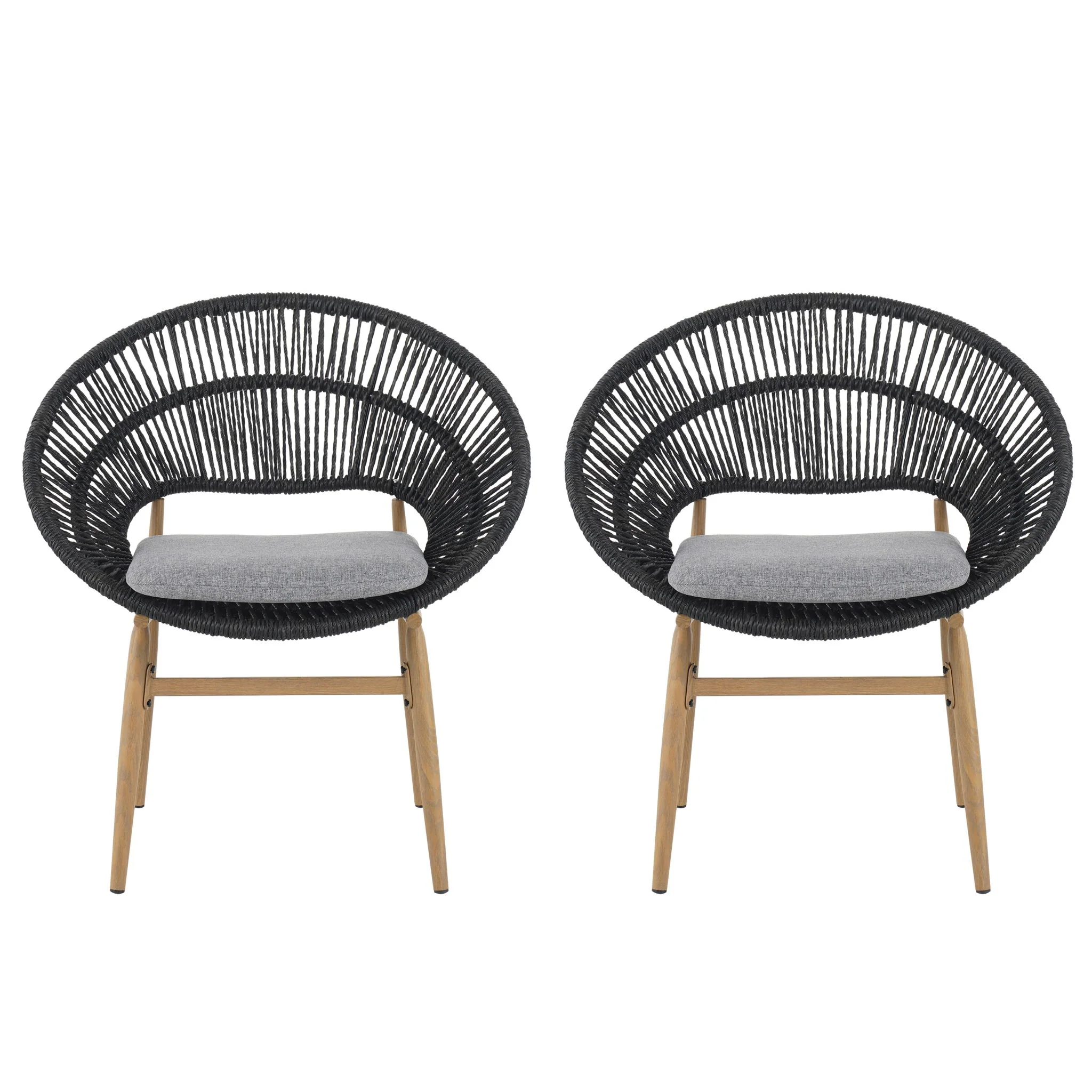 Cyril - Outdoor Papasan Style Dining Chair (Set of 2) - Image 6