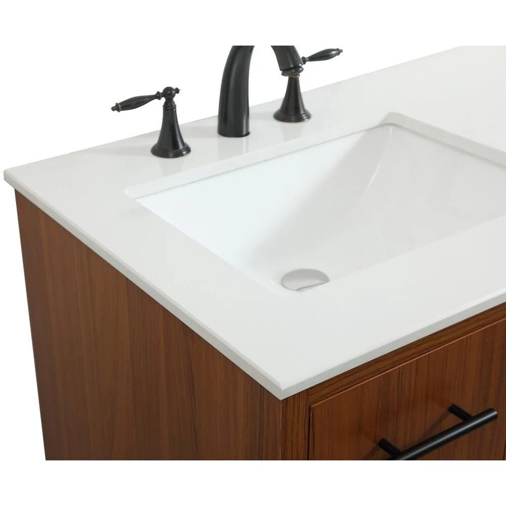 Cyrus 60 inch Double Bathroom Vanity in Teak - Image 11