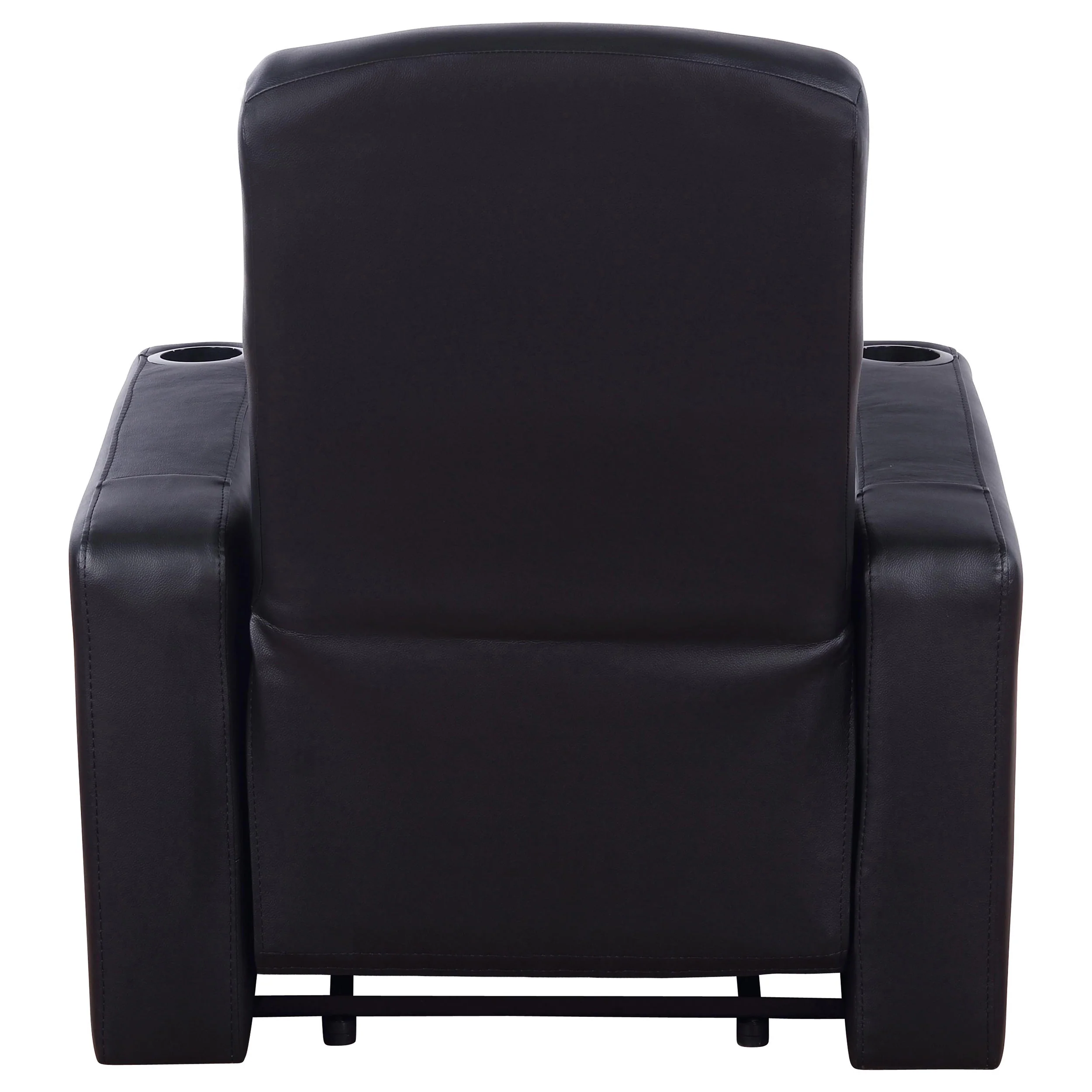 Cyrus 9-Piece Black Leather Home Theater Seating - Image 7