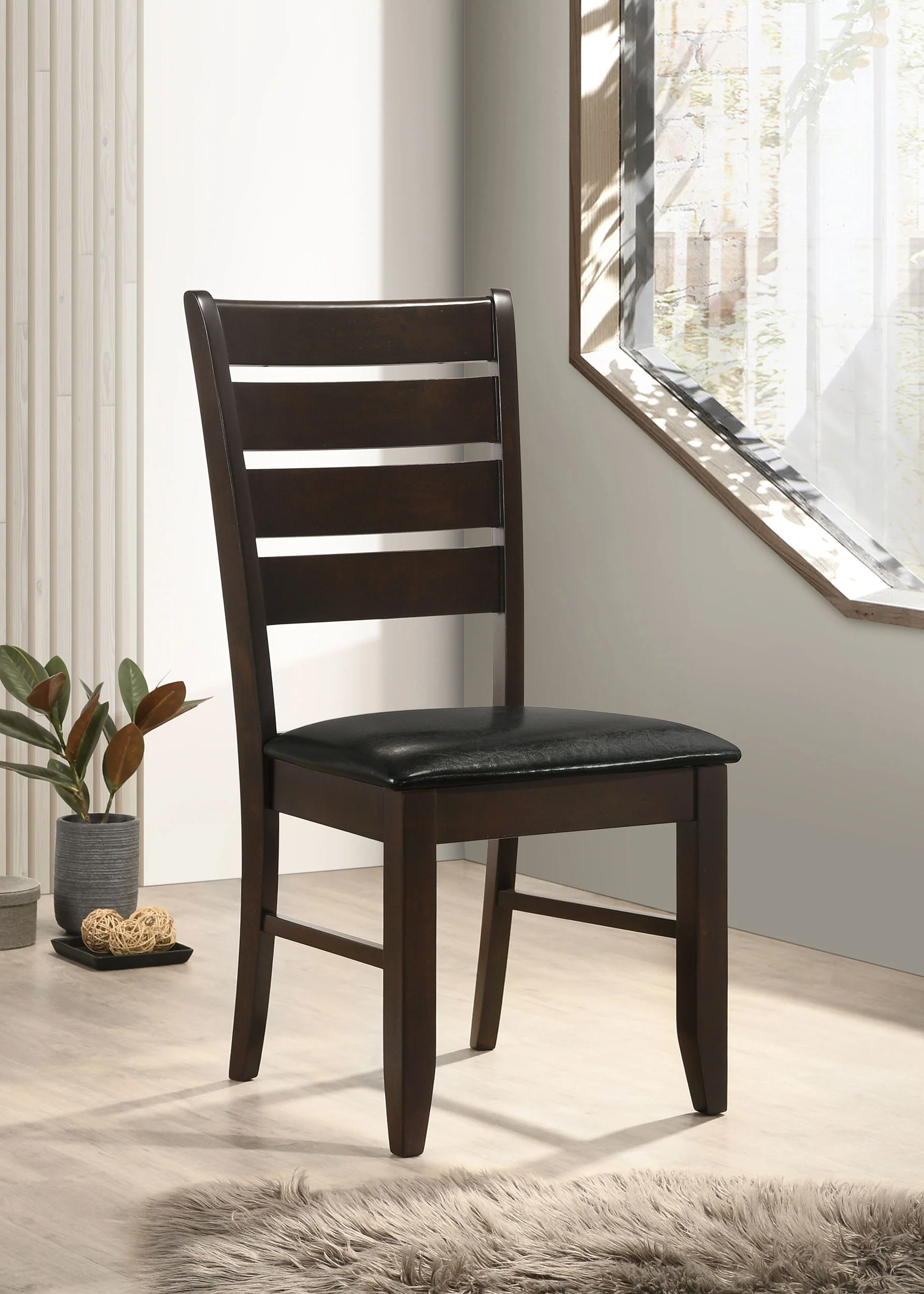 Dalila Wood Dining Side Chair Cappuccino - Set of 2 - Image 5
