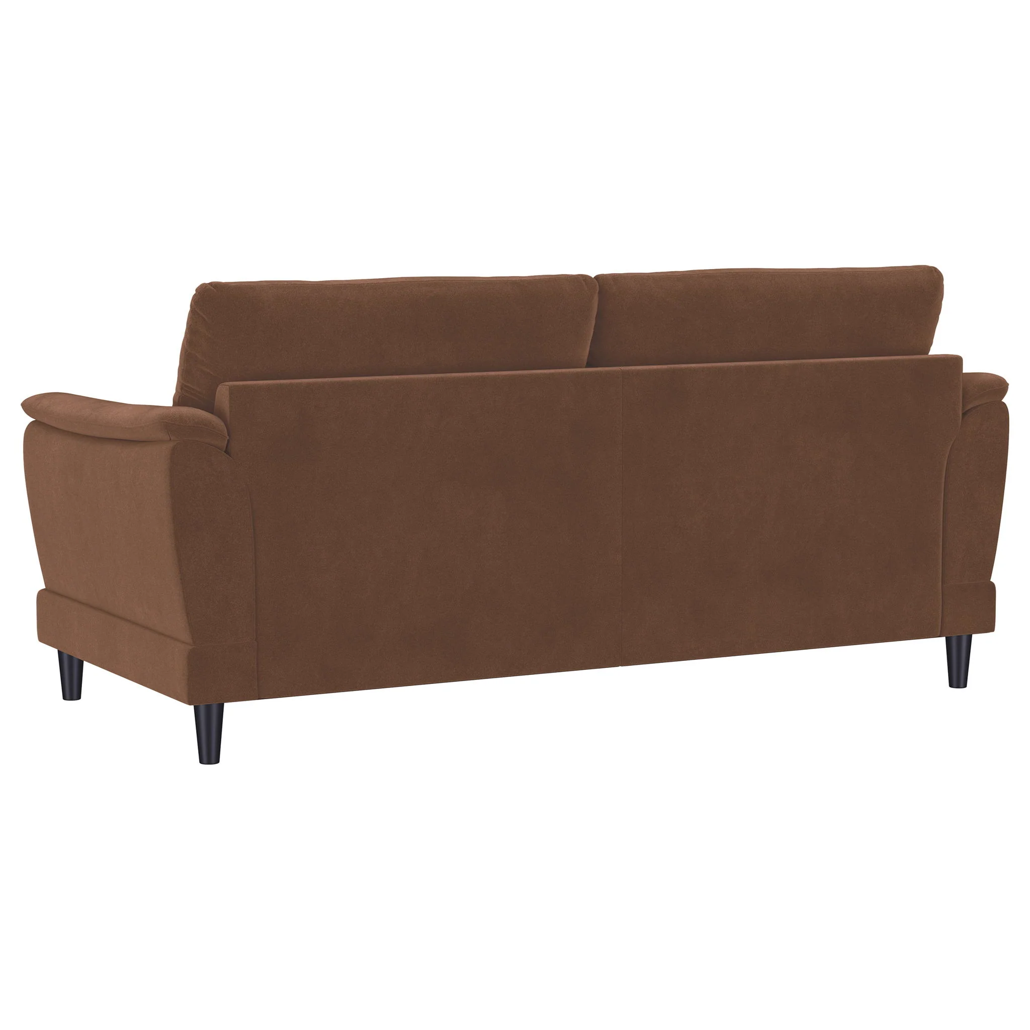Dania - 2 Piece Upholstered Crescent Arm Sofa Set - Rust - Image 8