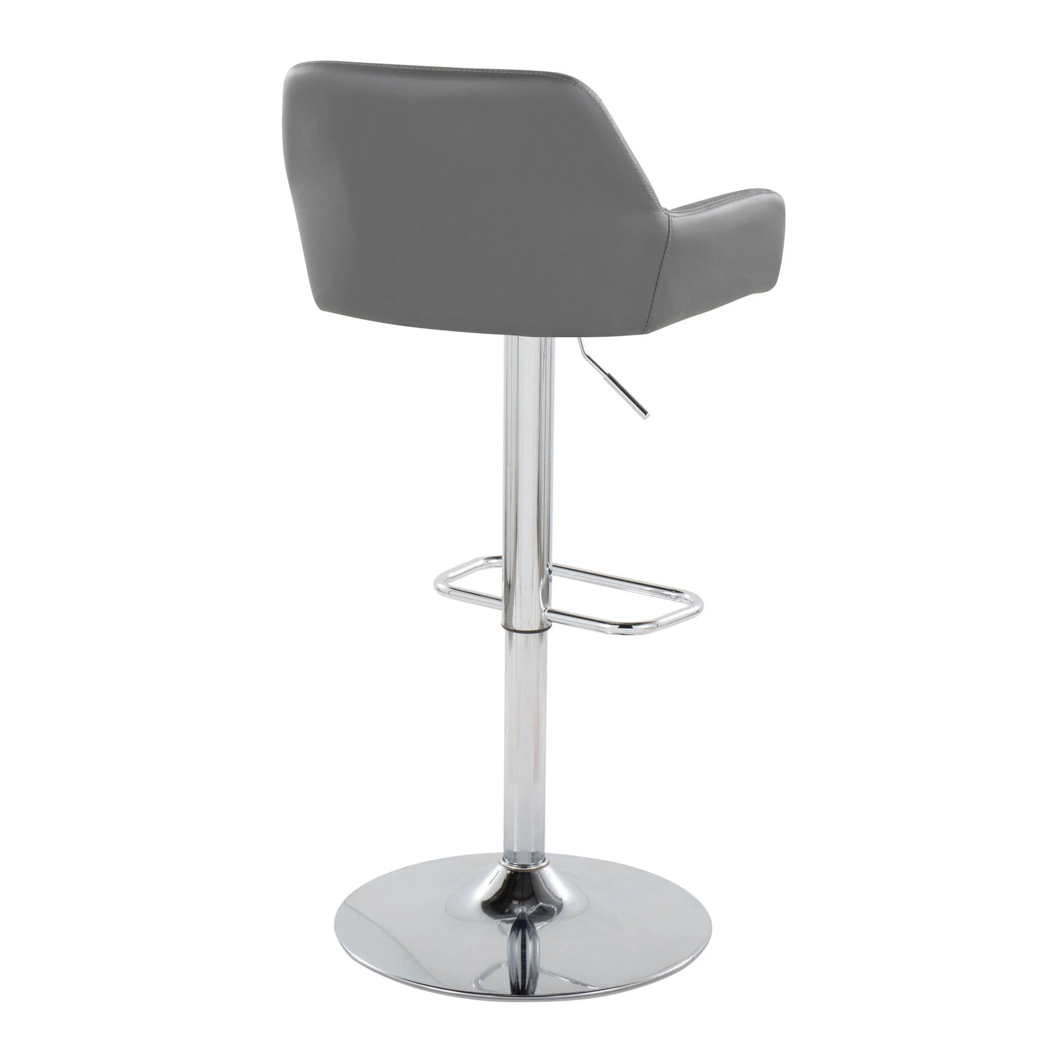 Daniella - Contemporary Adjustable Barstool With Swivel With Rounded Rectangle Footrest (Set of 2) - Image 23