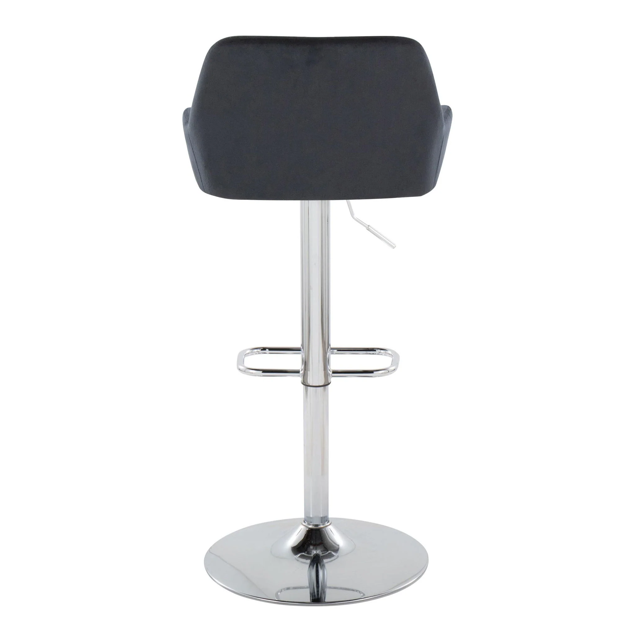 Daniella - Contemporary Adjustable Barstool With Swivel With Rounded Rectangle Footrest (Set of 2) - Image 6
