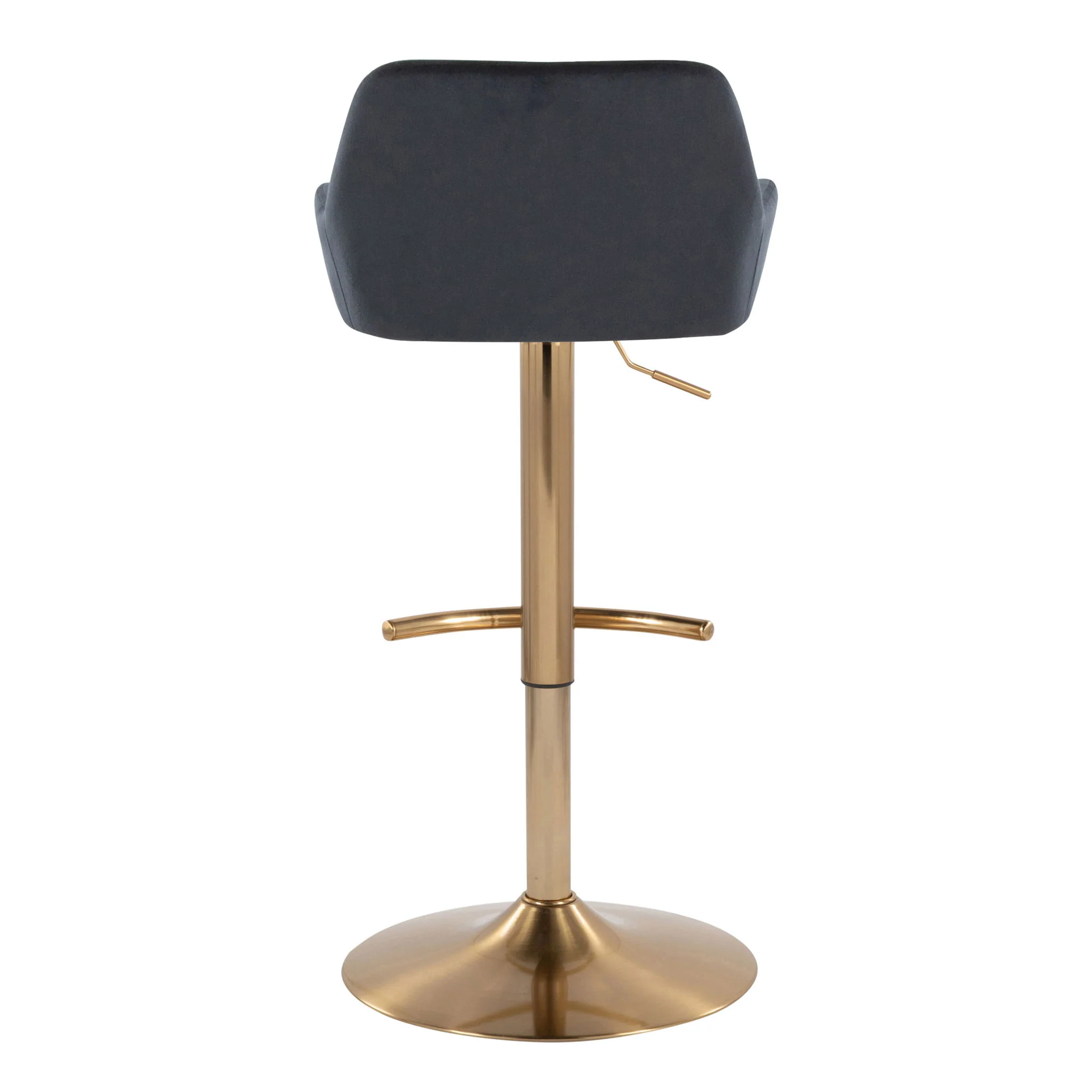 Daniella - Contemporary Adjustable Barstool With Swivel With Rounded T Footrest (Set of 2) - Image 4