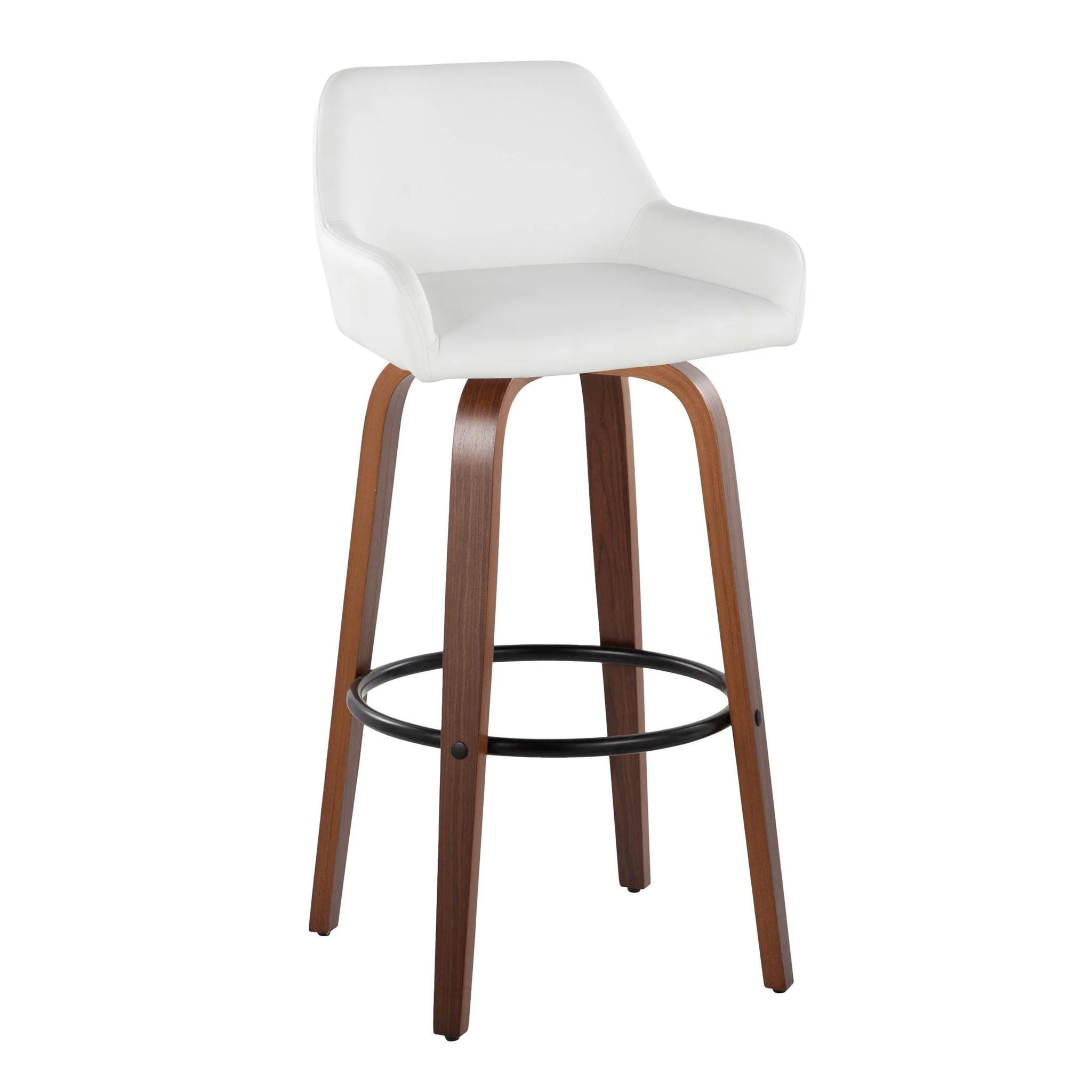 Daniella - Contemporary Fixed Height, Barstool & Swivel And Round Footrest (Set of 2) - Image 13