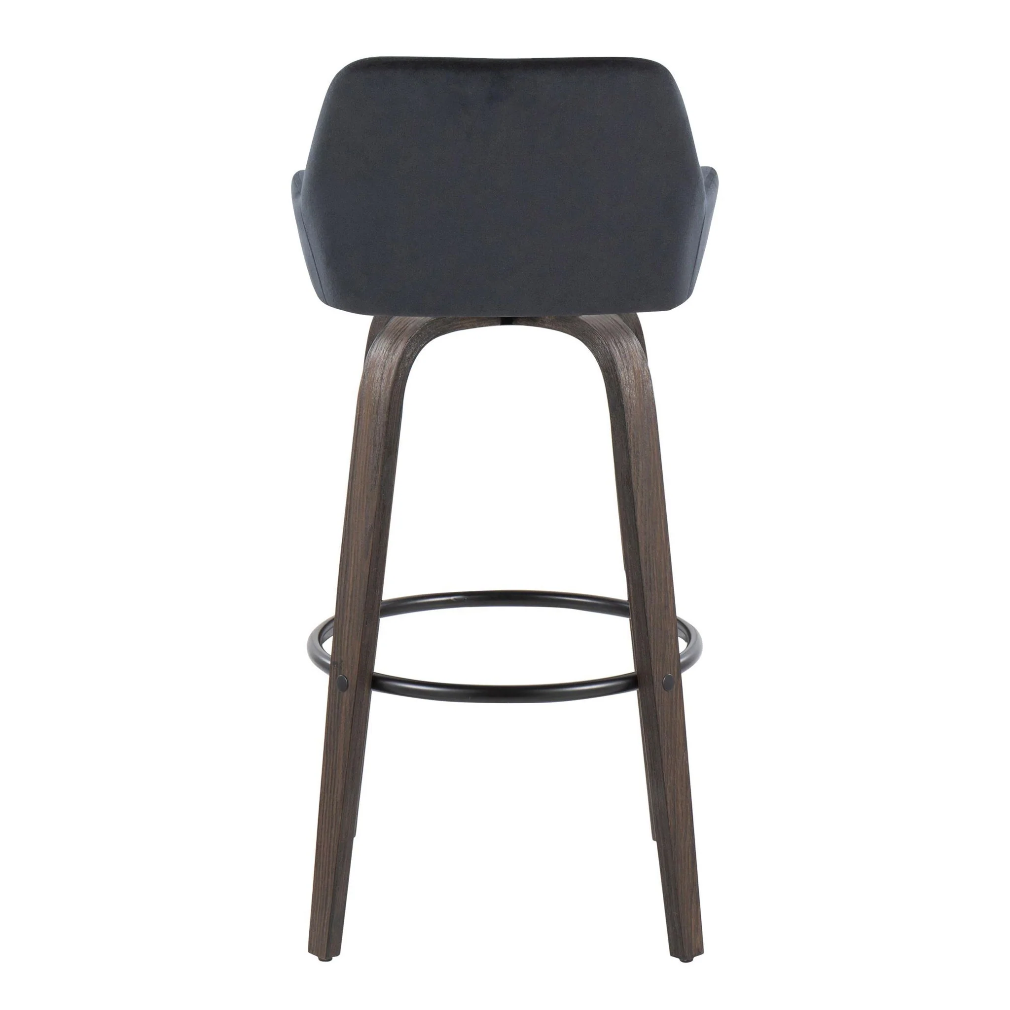 Daniella - Contemporary Fixed Height, Barstool With Swivel With Round Footrest (Set of 2) - Image 6
