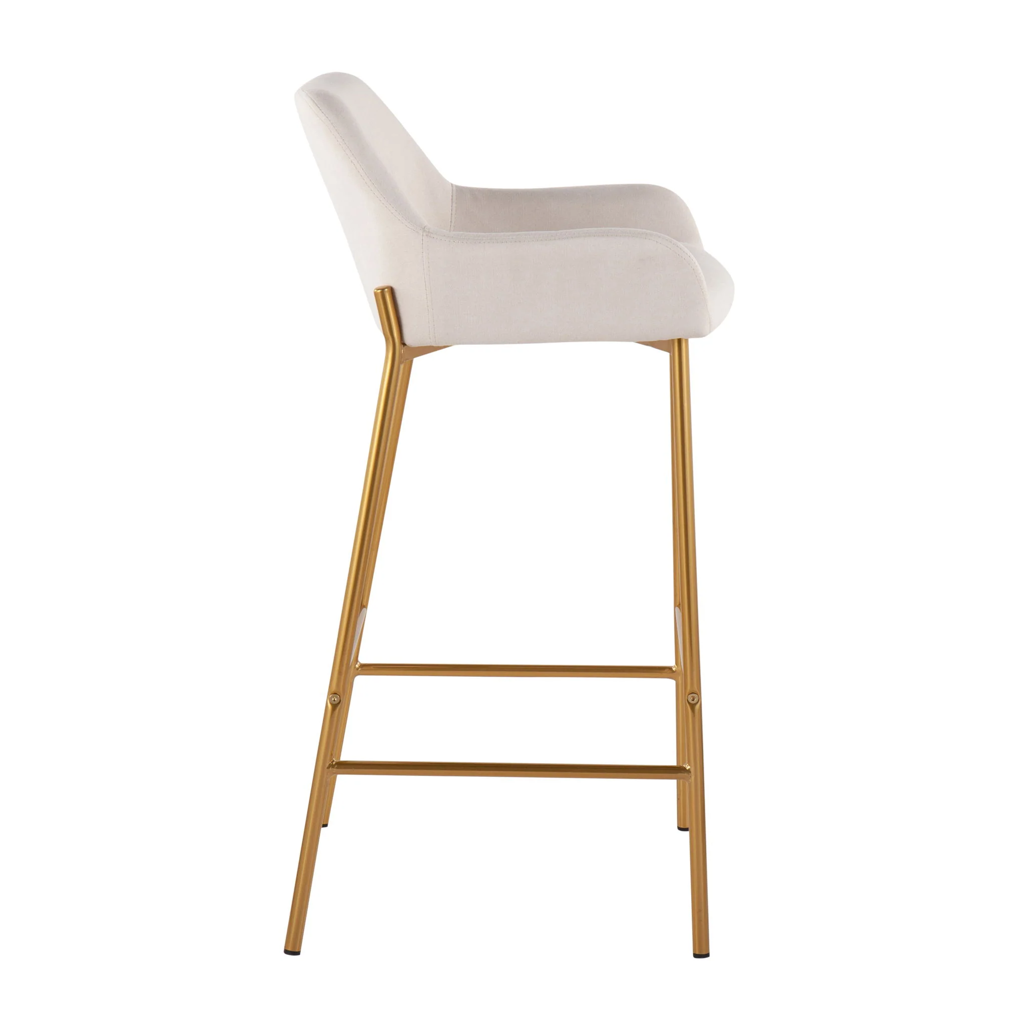 Daniella - Contemporary / Glam Fixed Height Bar Stool (Set of 2) - Image 12
