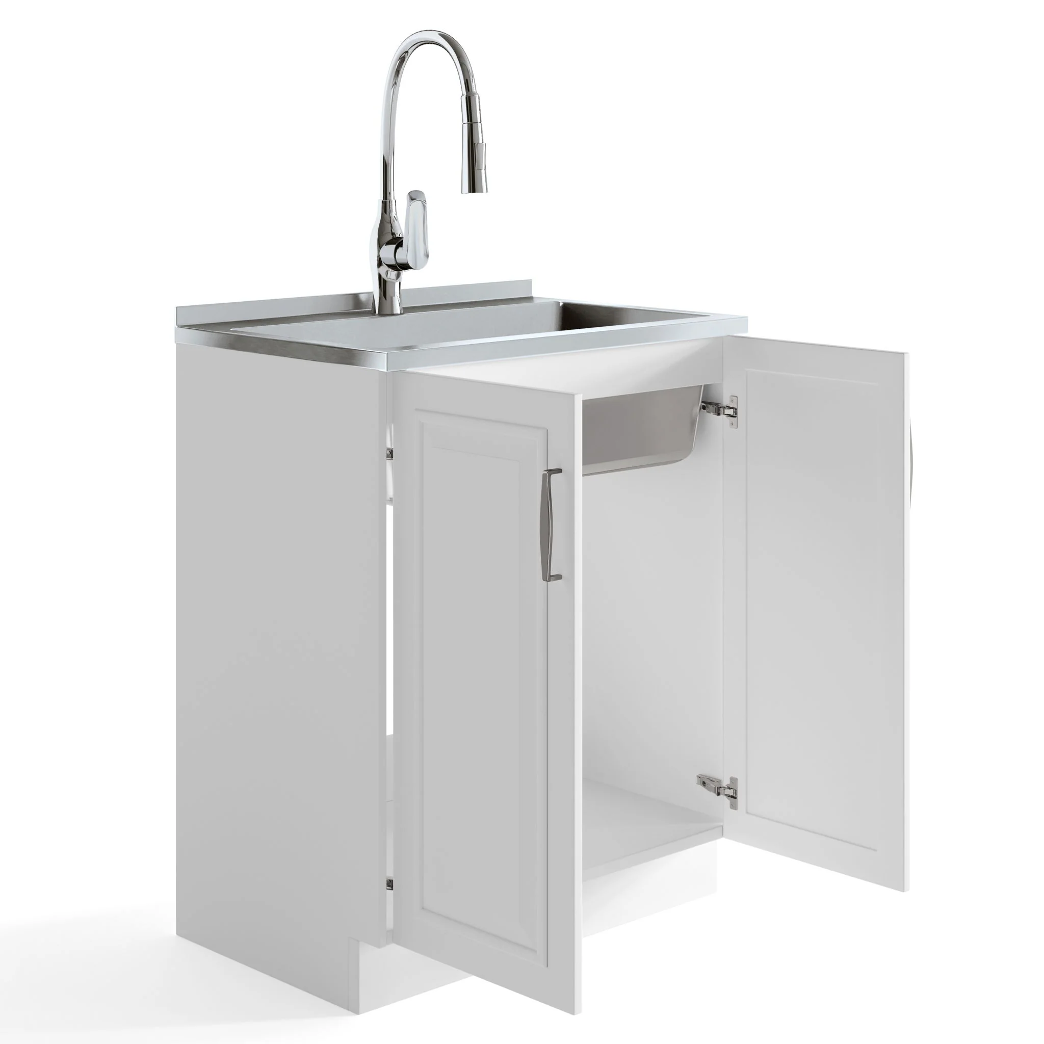 Darwin - Deluxe Laundry Cabinet With Pull-Out Faucet And Stainless Steel Sink - Image 15
