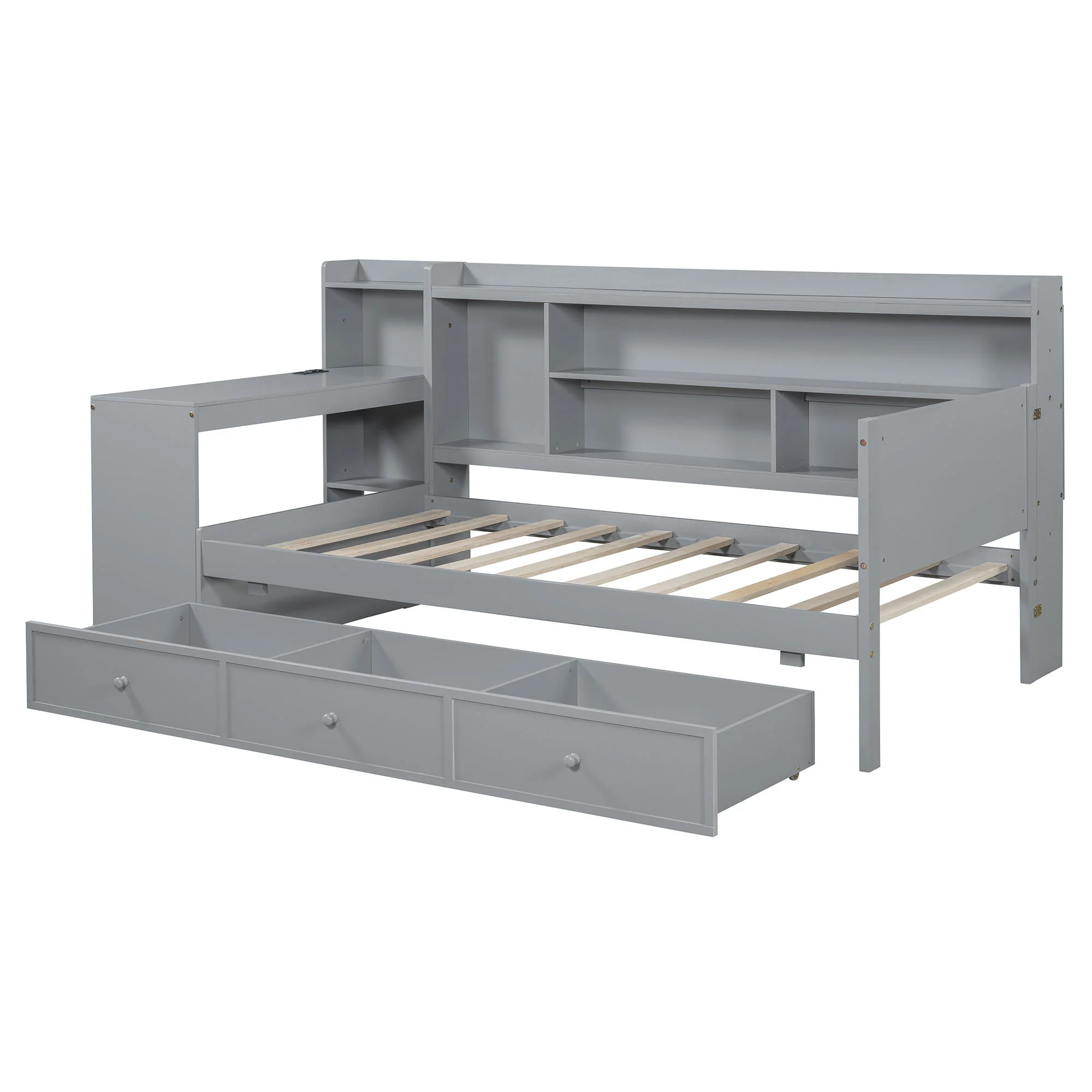 Daybed With 3 Drawers USB Ports And Desk - Image 27