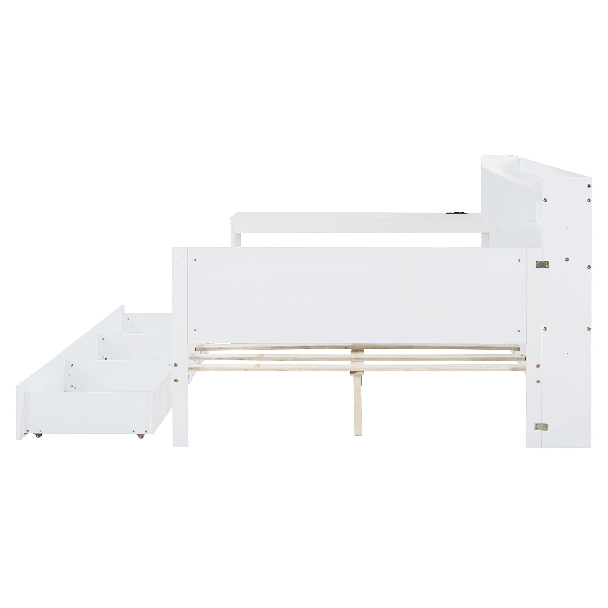Daybed With 3 Drawers USB Ports And Desk - Image 31