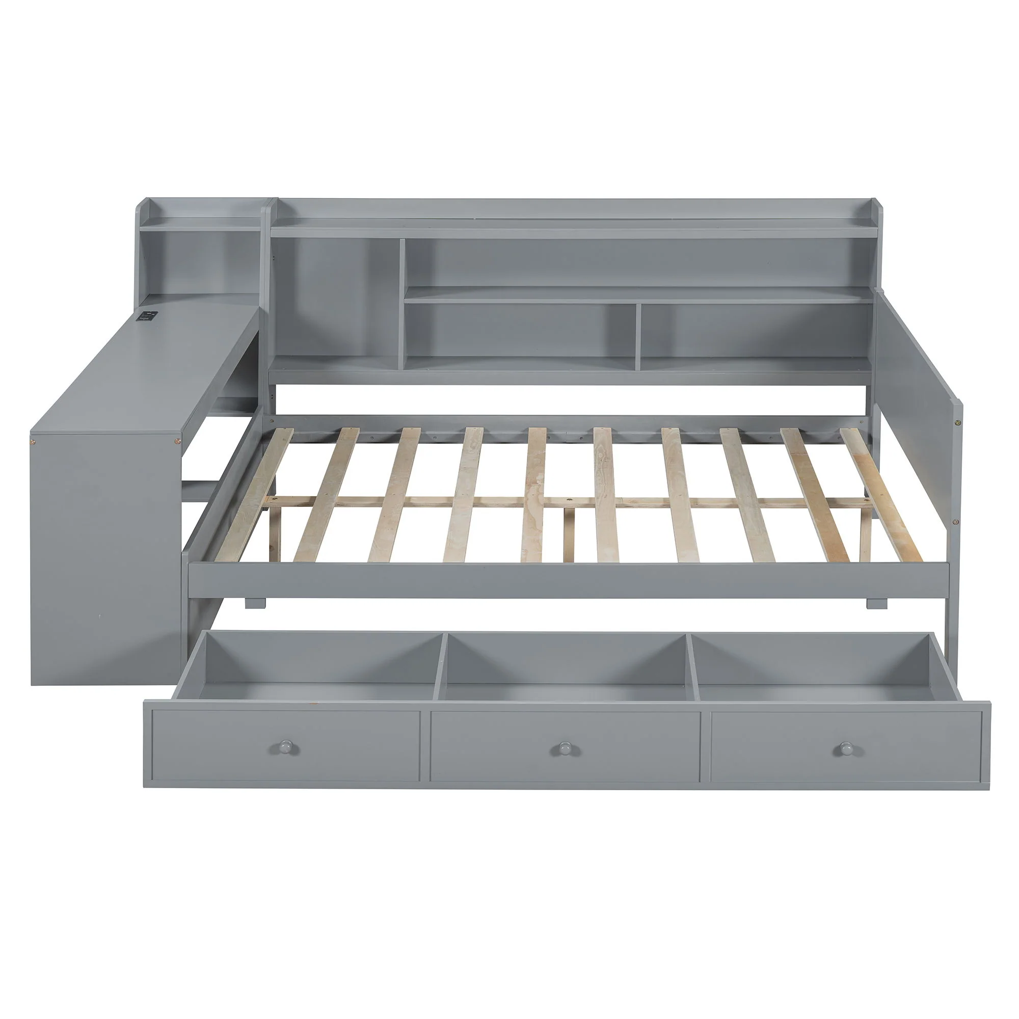 Daybed With 3 Drawers USB Ports And Desk - Image 6