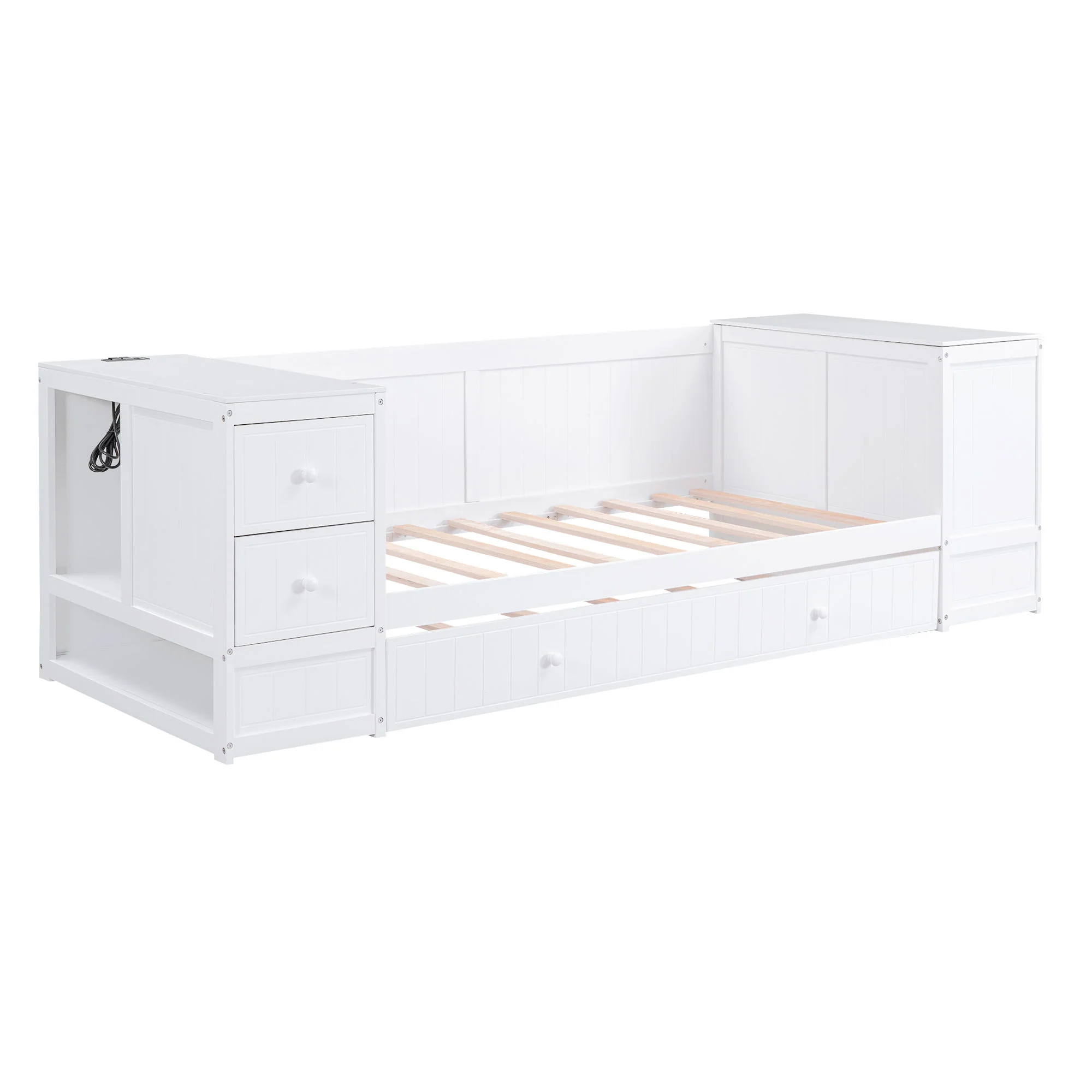 Daybed With Storage Arms, Trundle And Charging Station - Image 2