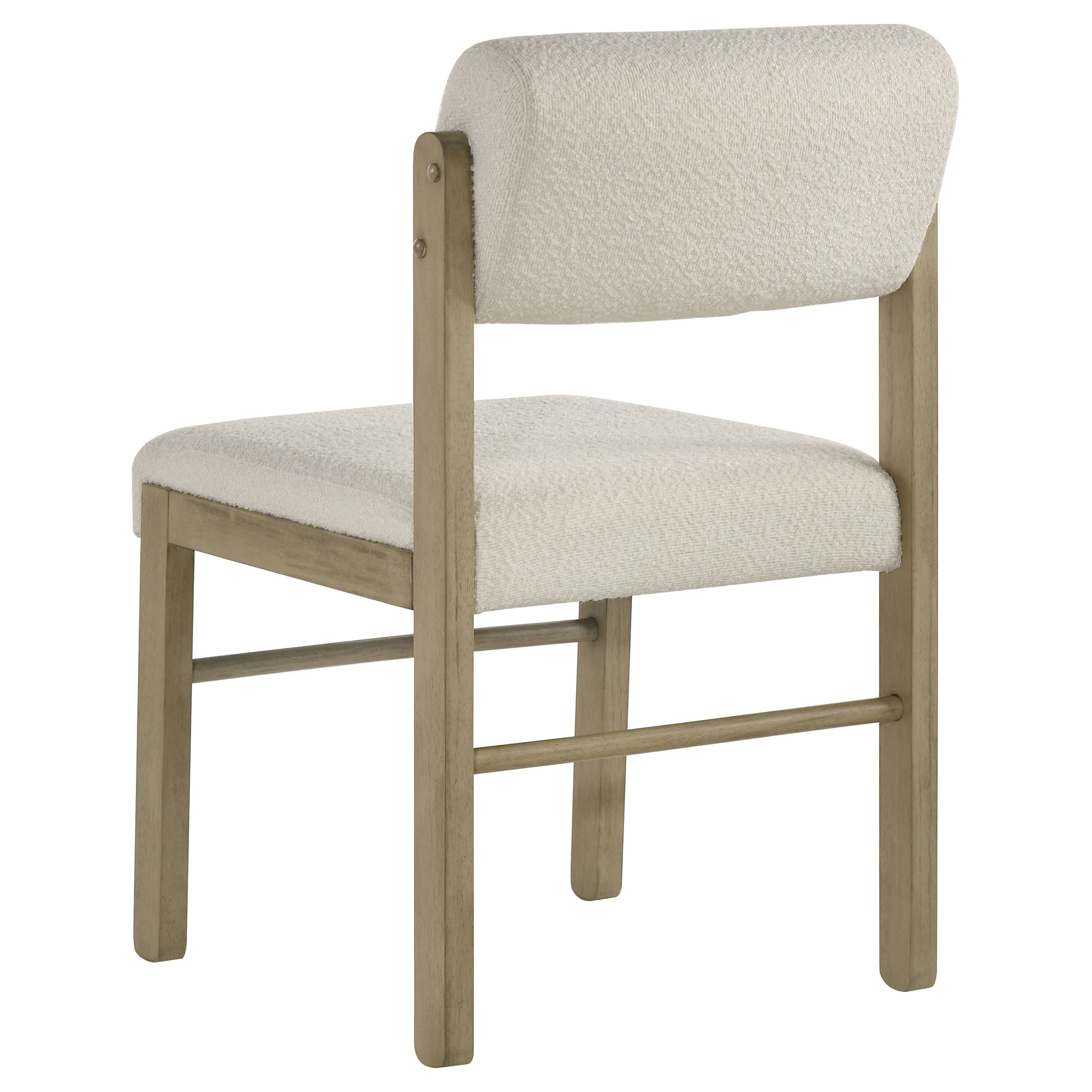 Decker 7-Piece 82-Inch Dining Set, Natural Oak and Cream - Image 7