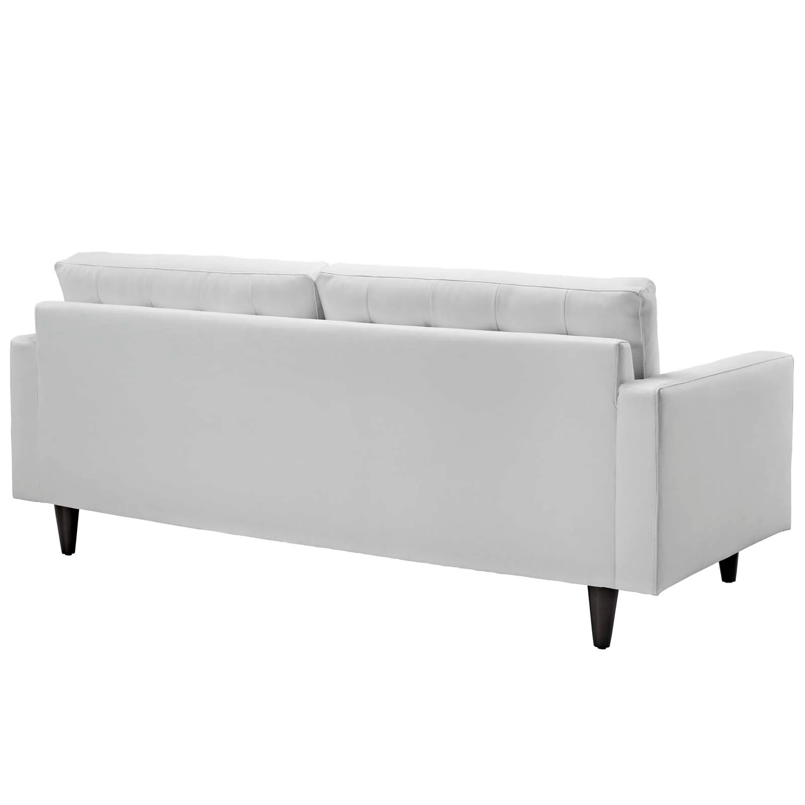 Deeply Tufted Bonded Leather Sofa – 84 Inch - Image 3