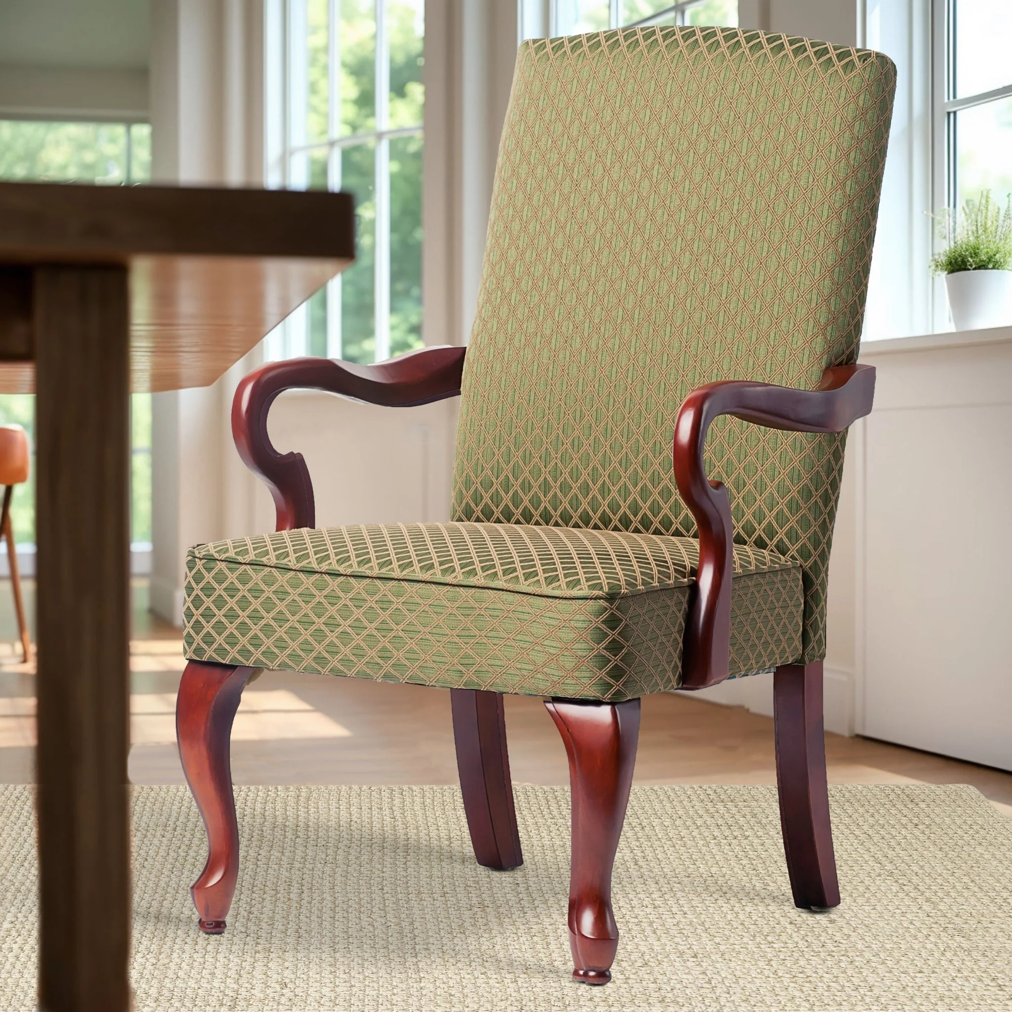 Delaney - Elegant Gooseneck Arm Chair With High Back - Image 15