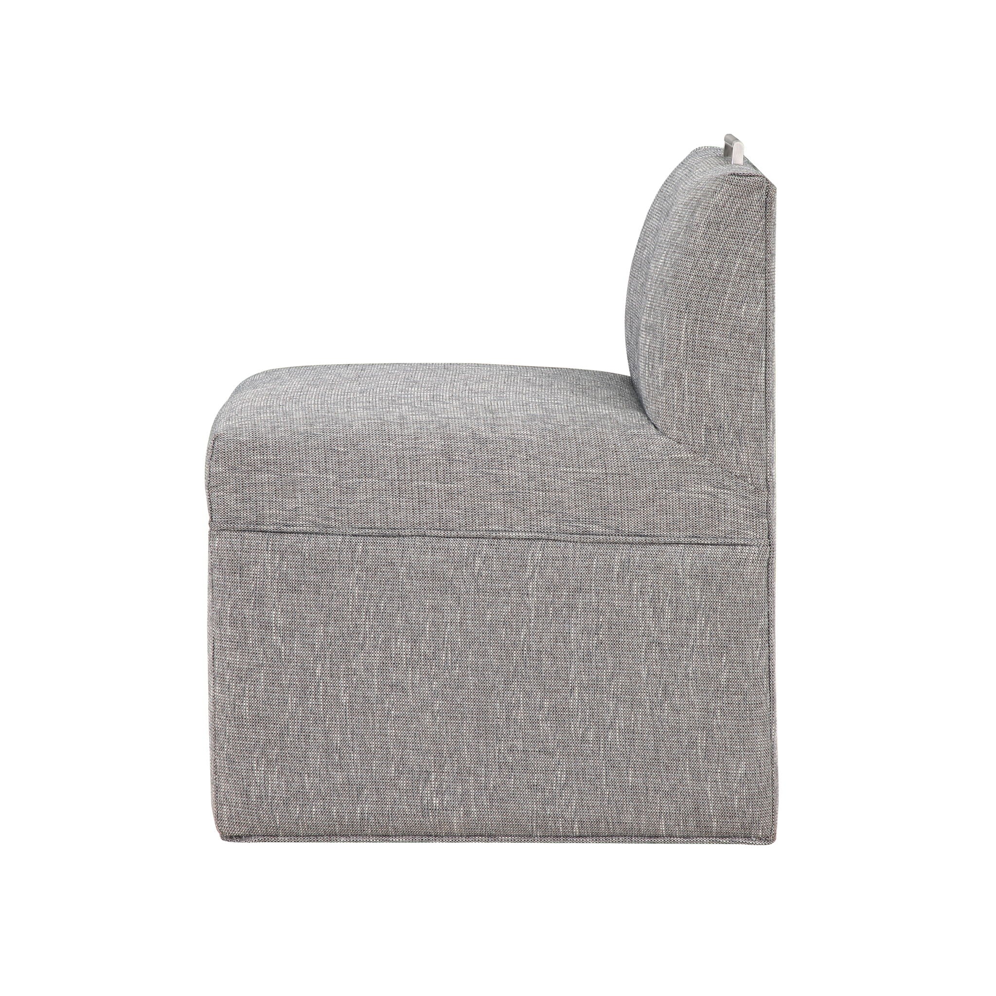 Della - Upholstered Castered Chair - Gray - Image 8