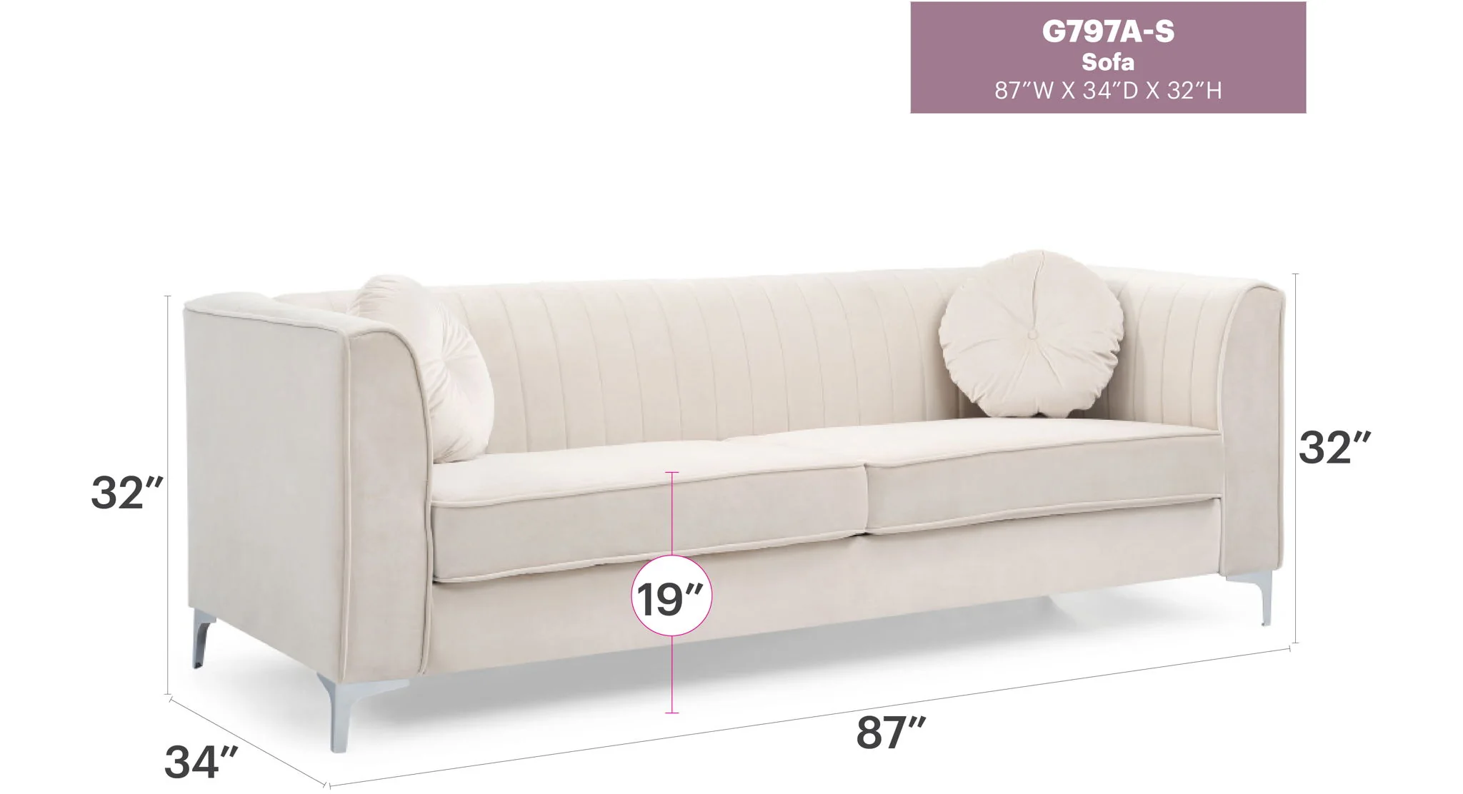 Delray - Micro Suede Sofa - Image 24