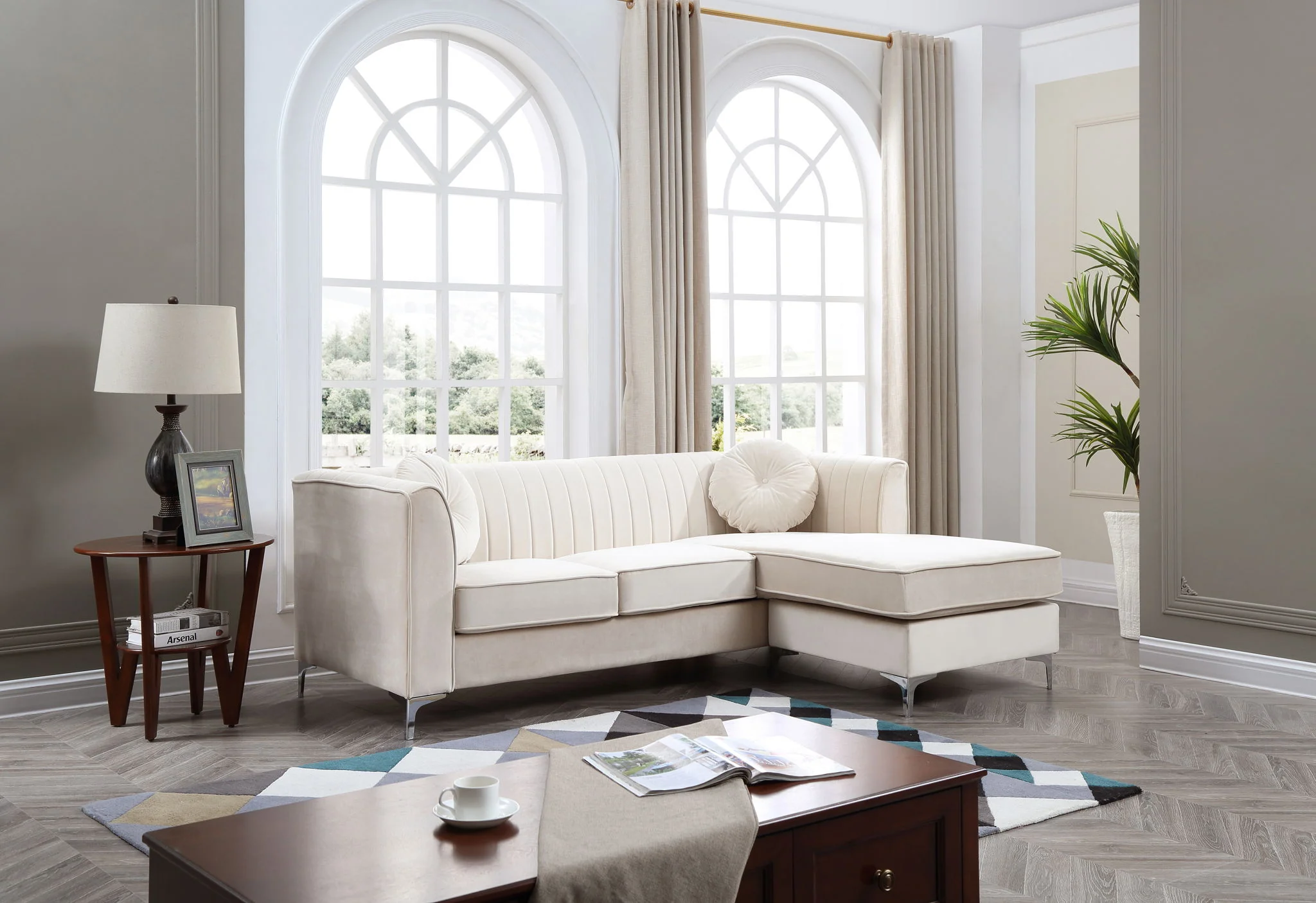 Delray - Micro Suede Sofa Chaise - Image 5